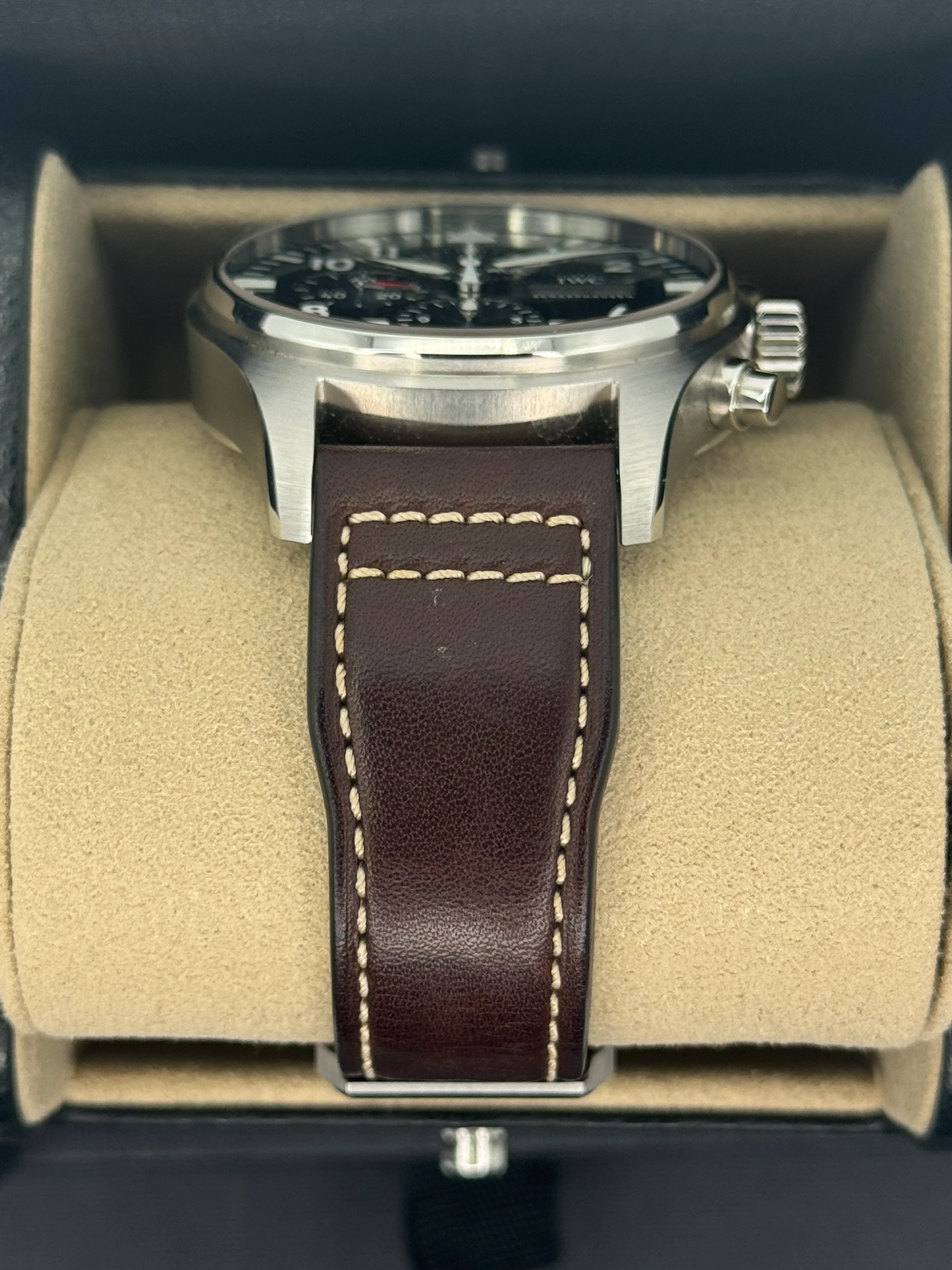 2022 IWC Pilot's Chronograph 43mm IW377714 Stainless Steel Blue Dial - Image 3