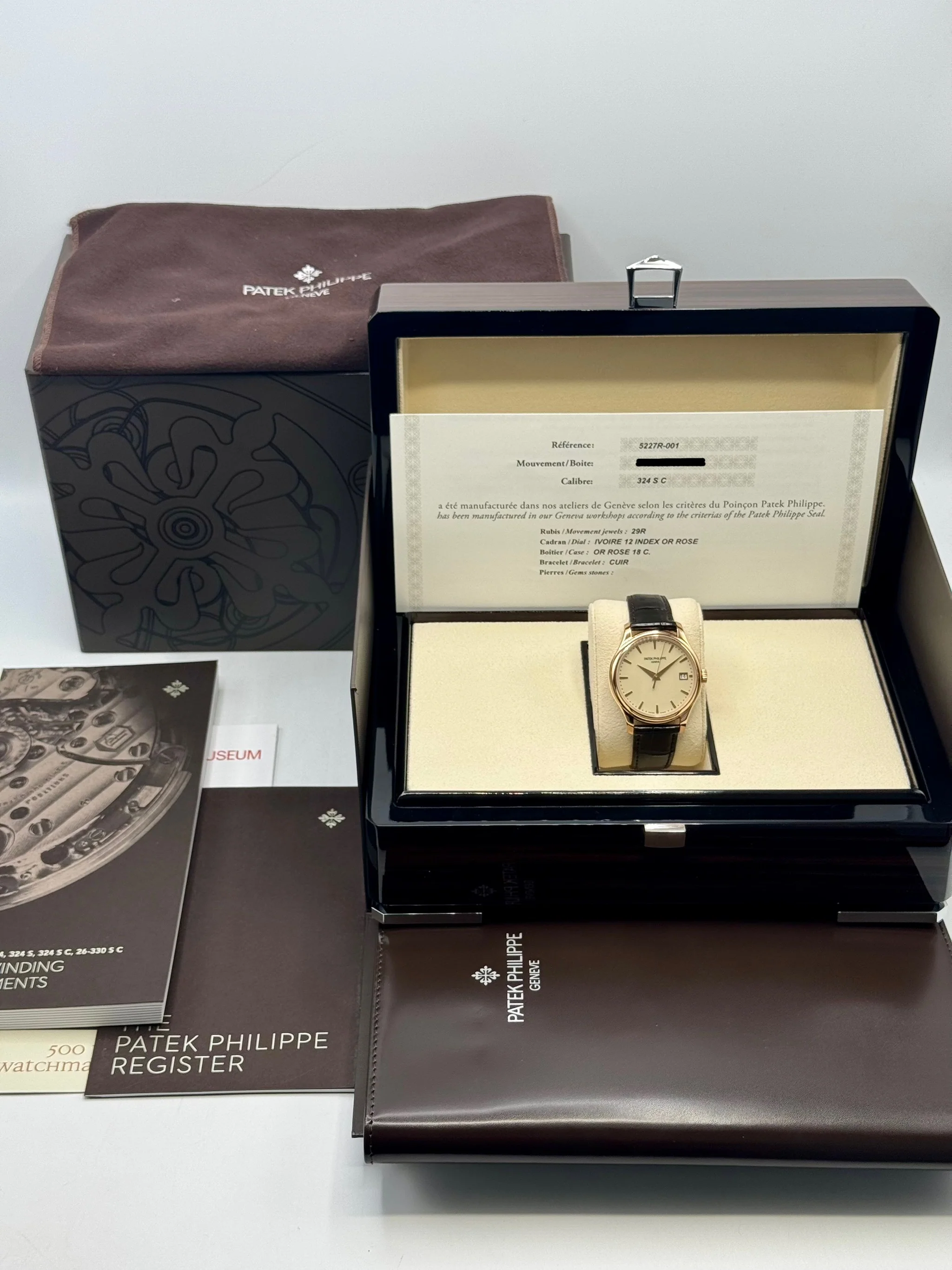 NEW 2022 Patek Philippe Calatrava 39mm 5227R Rose Gold Ivory Dial - Image 11