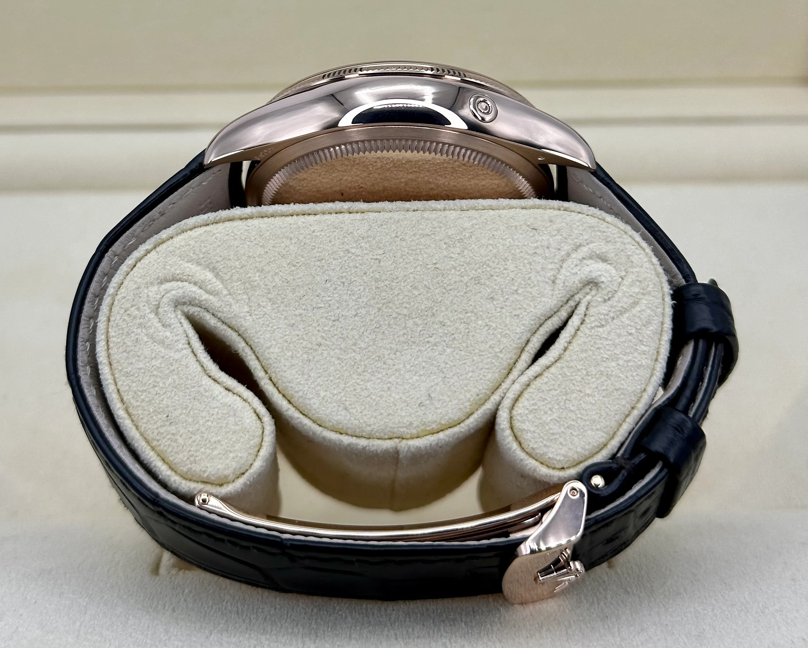 2022 Rolex Cellini Moonphase 39mm 50535 Rose Gold White Dial - Image 10