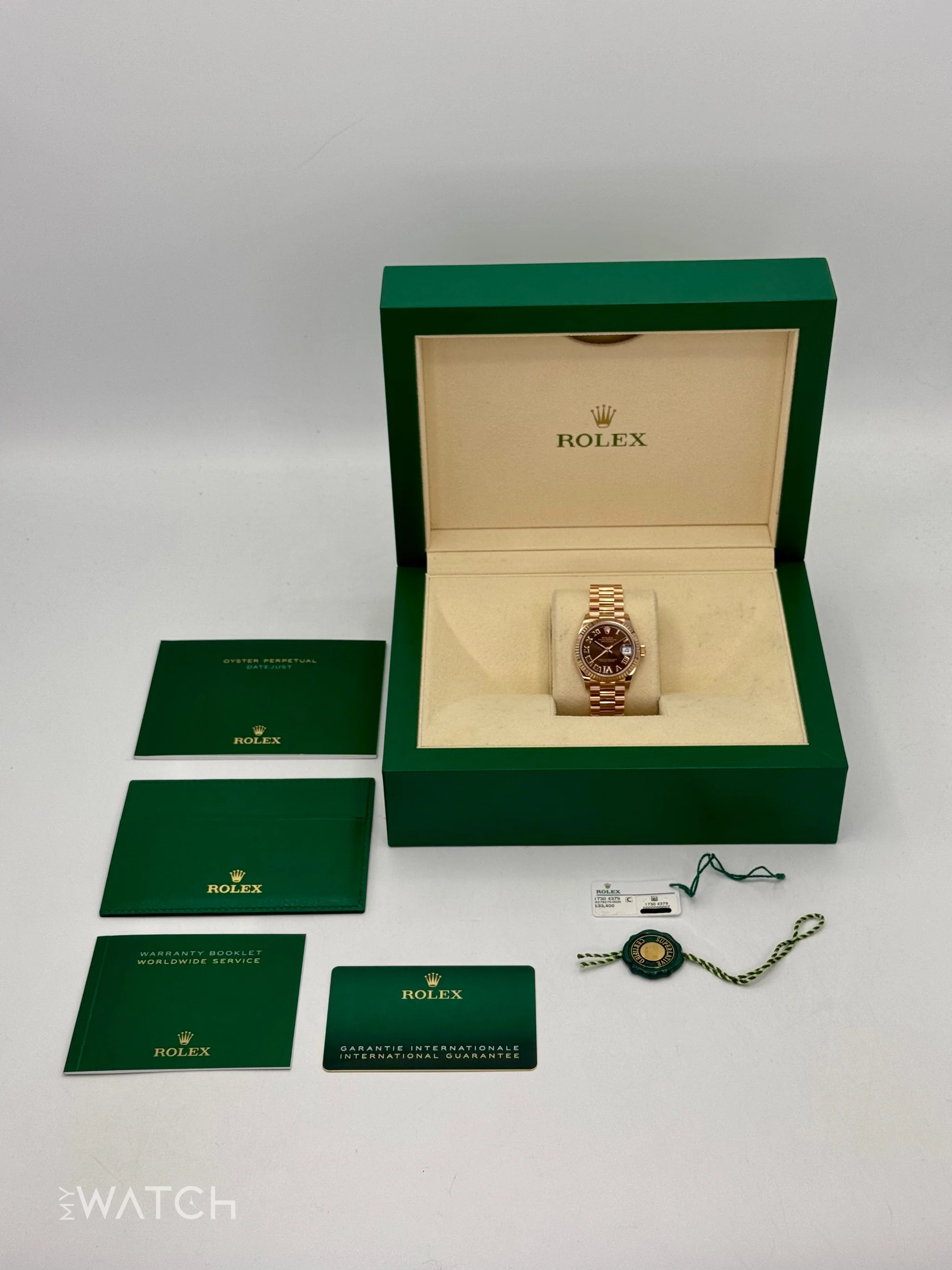 2022 Rolex Datejust 31mm 278275 Rose Gold Chocolate Diamond Dial - Image 10