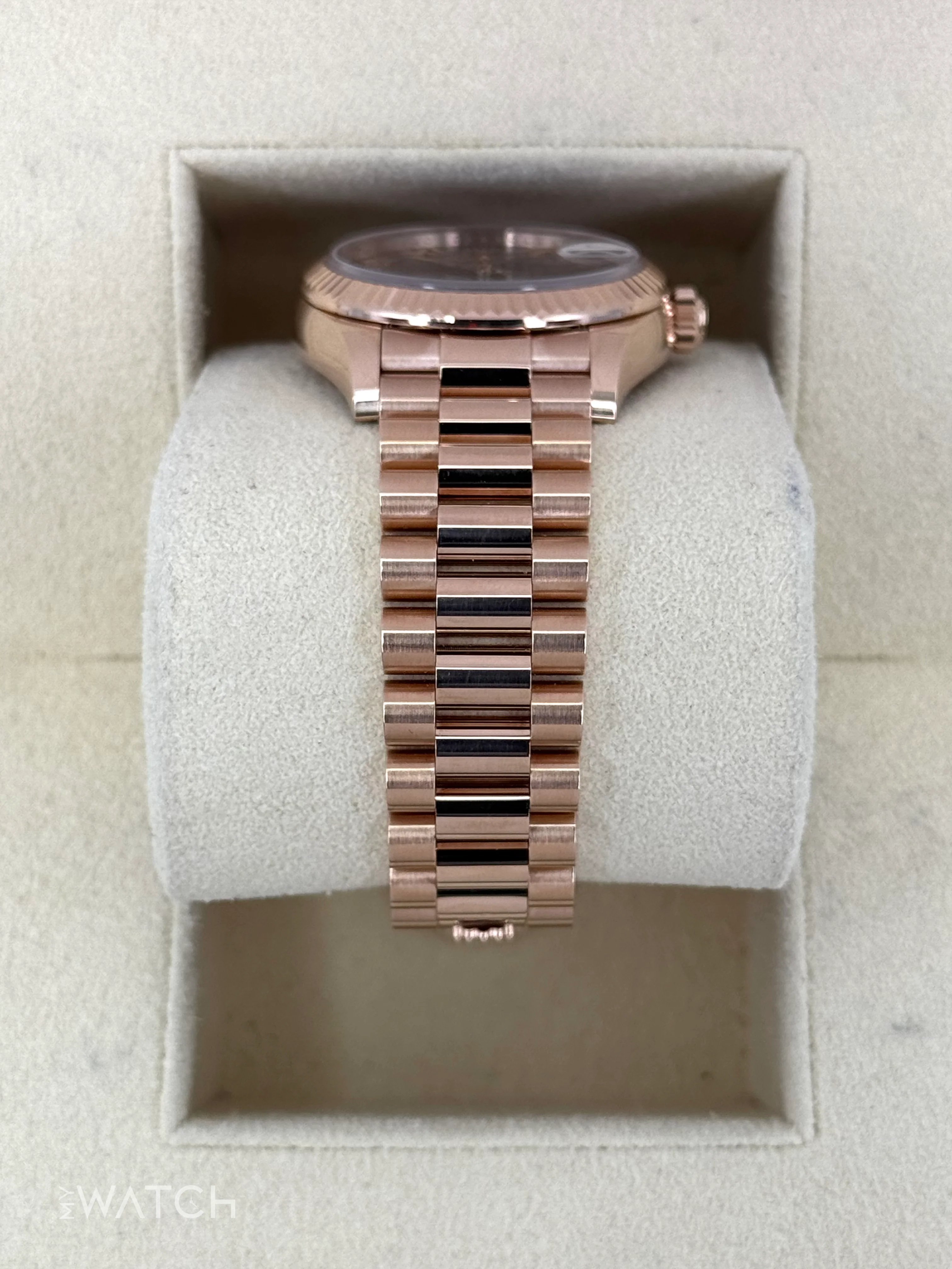 2022 Rolex Datejust 31mm 278275 Rose Gold Chocolate Diamond Dial - Image 3