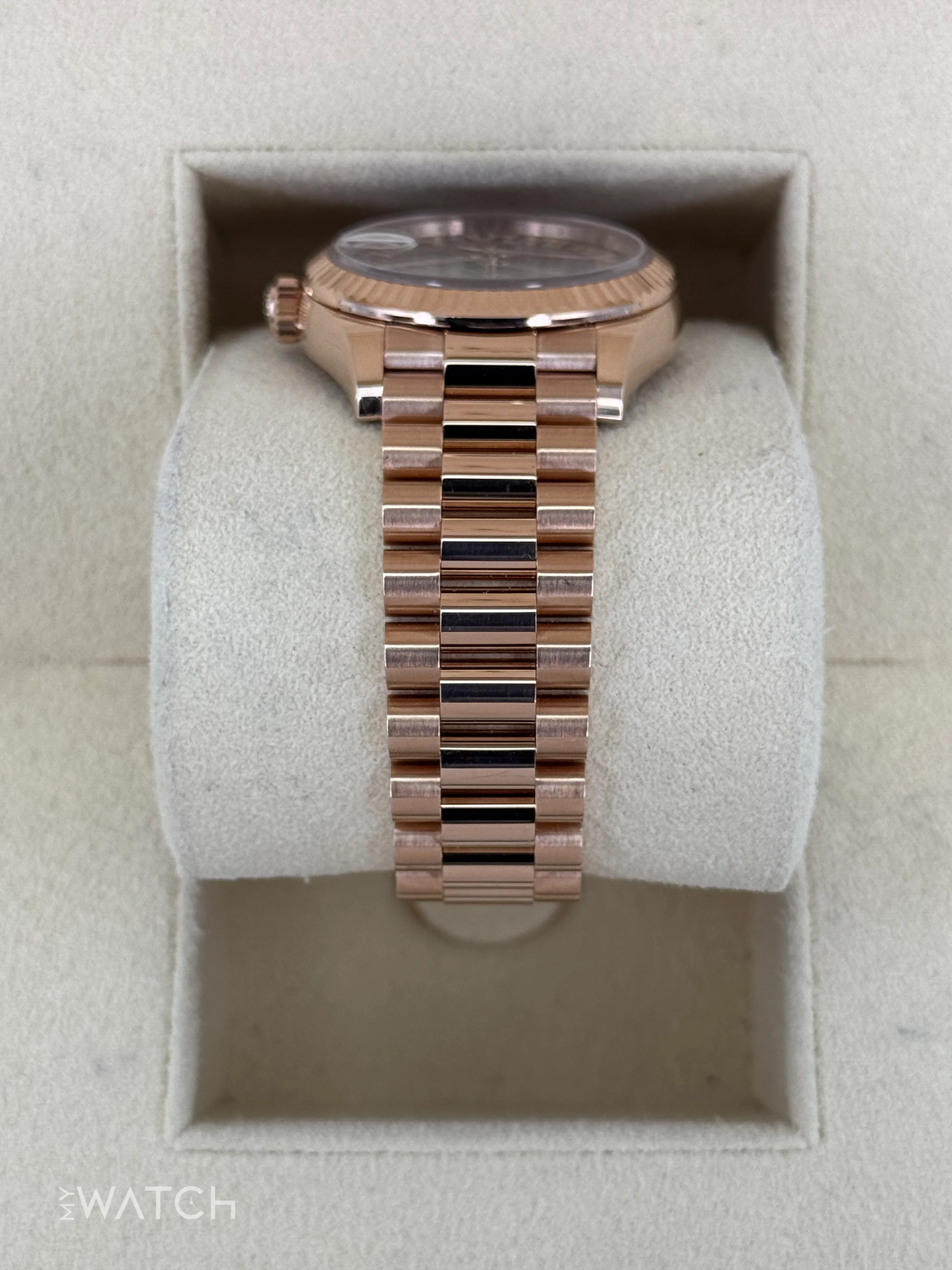 2022 Rolex Datejust 31mm 278275 Rose Gold Chocolate Diamond Dial - Image 4