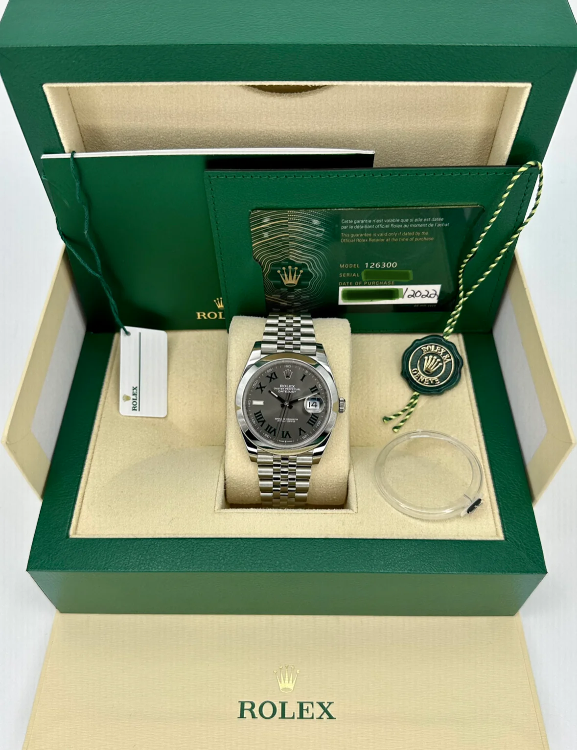 2022 Rolex Datejust 41mm 126300 Jubilee Wimbledon Dial - Image 11