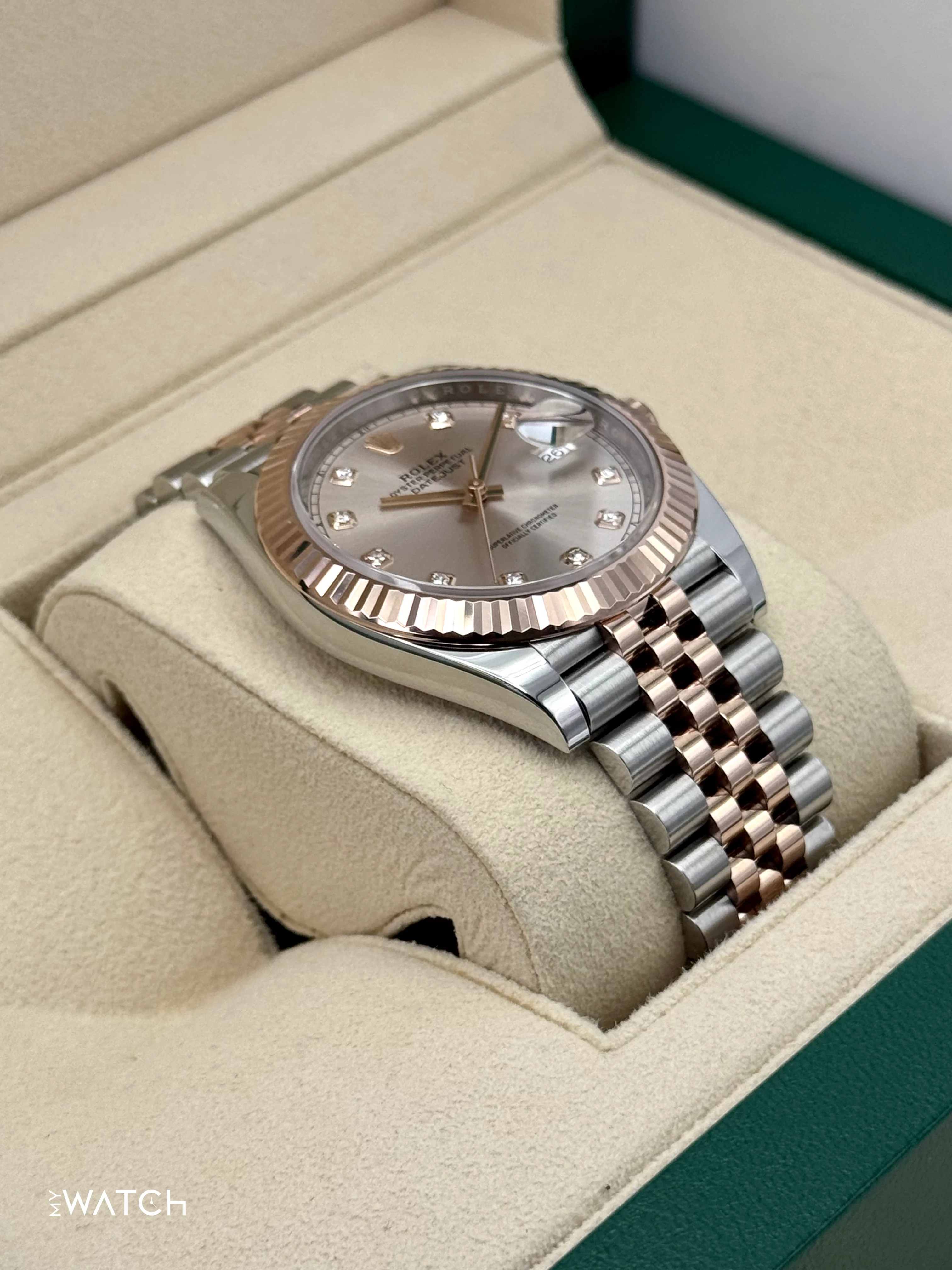 2022 Rolex Datejust 41mm 126331 Two-Tone Jubilee Sundust Diamond Dial - Image 6