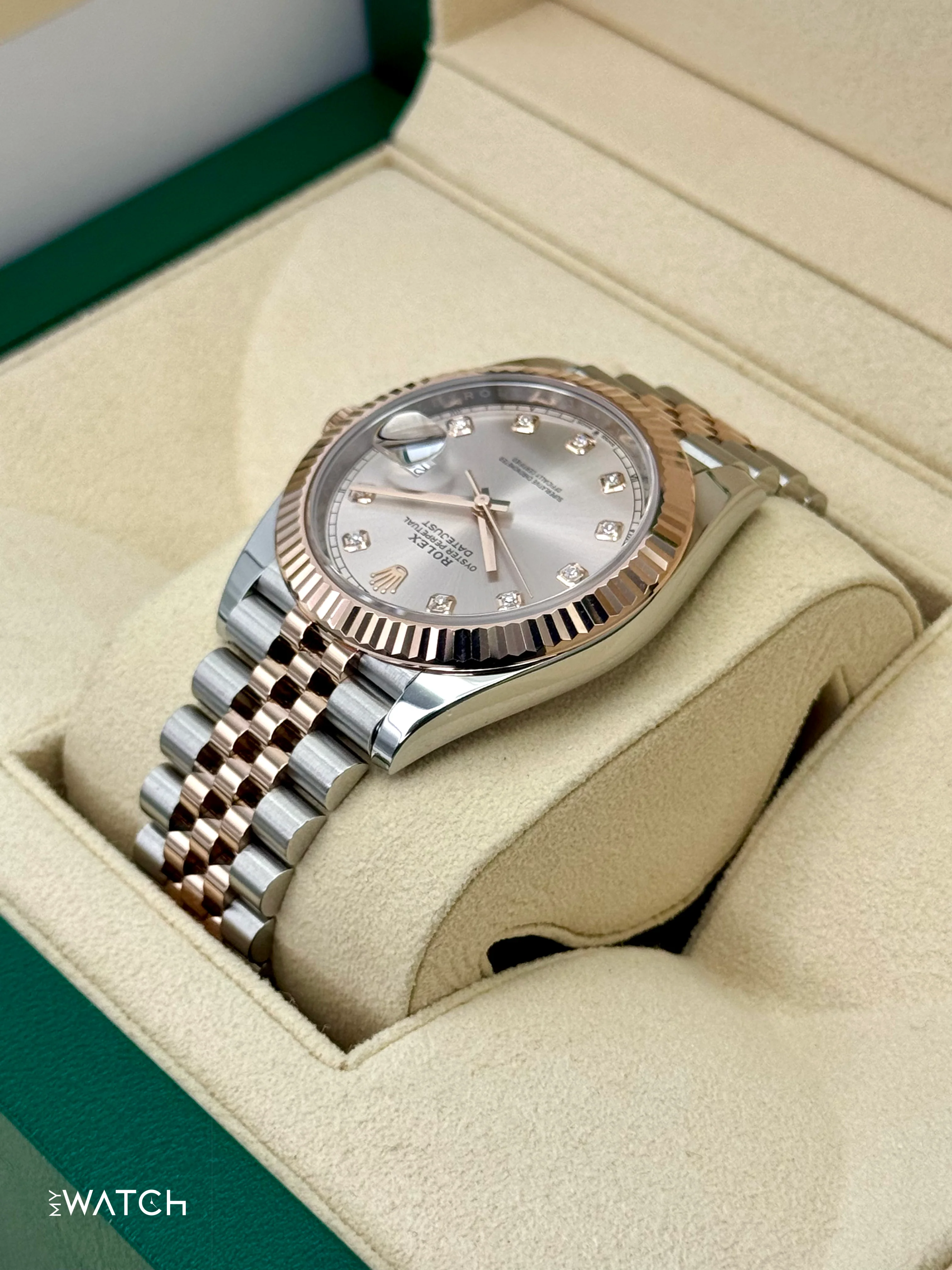 2022 Rolex Datejust 41mm 126331 Two-Tone Jubilee Sundust Diamond Dial - Image 7
