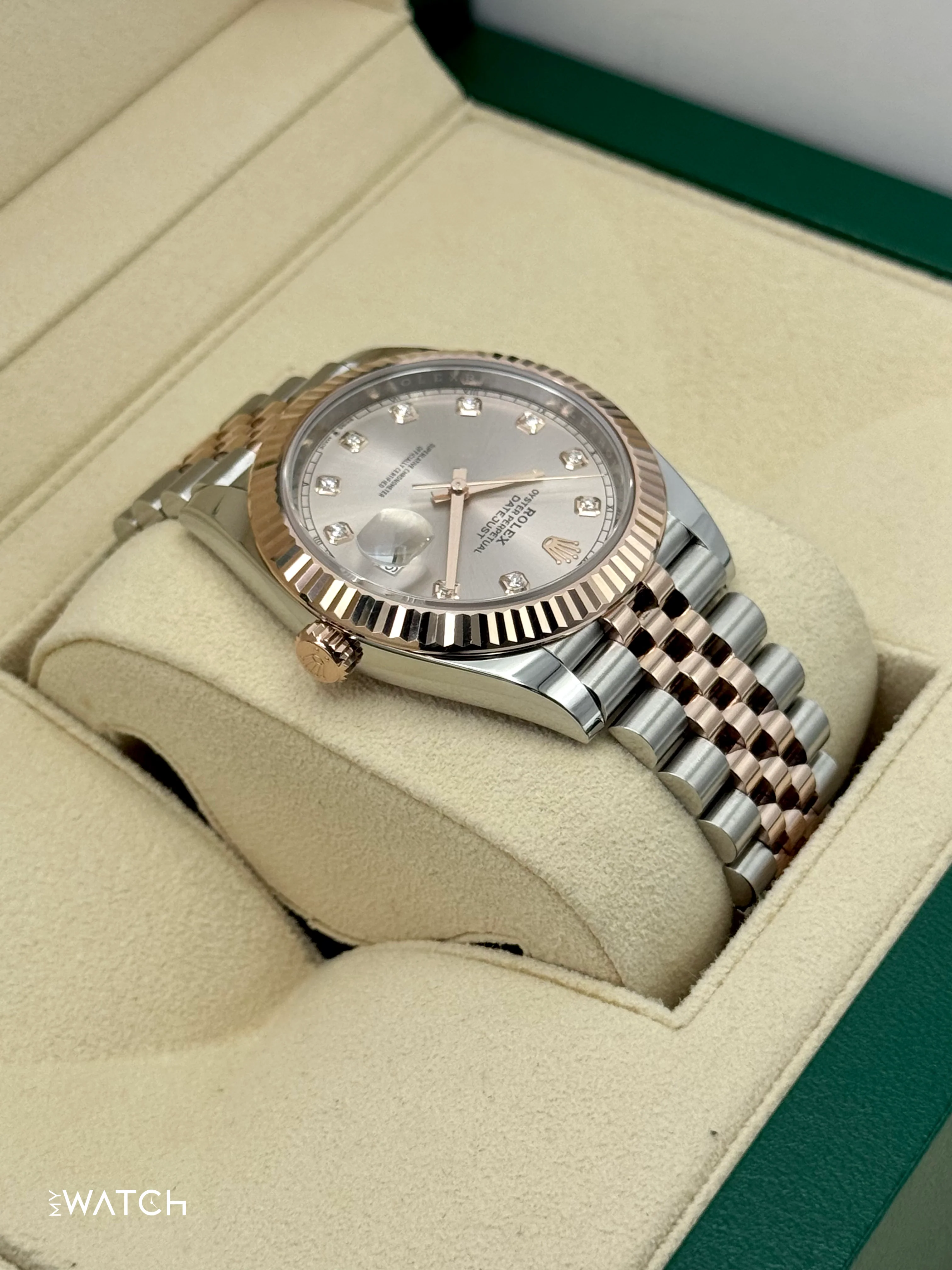 2022 Rolex Datejust 41mm 126331 Two-Tone Jubilee Sundust Diamond Dial - Image 8
