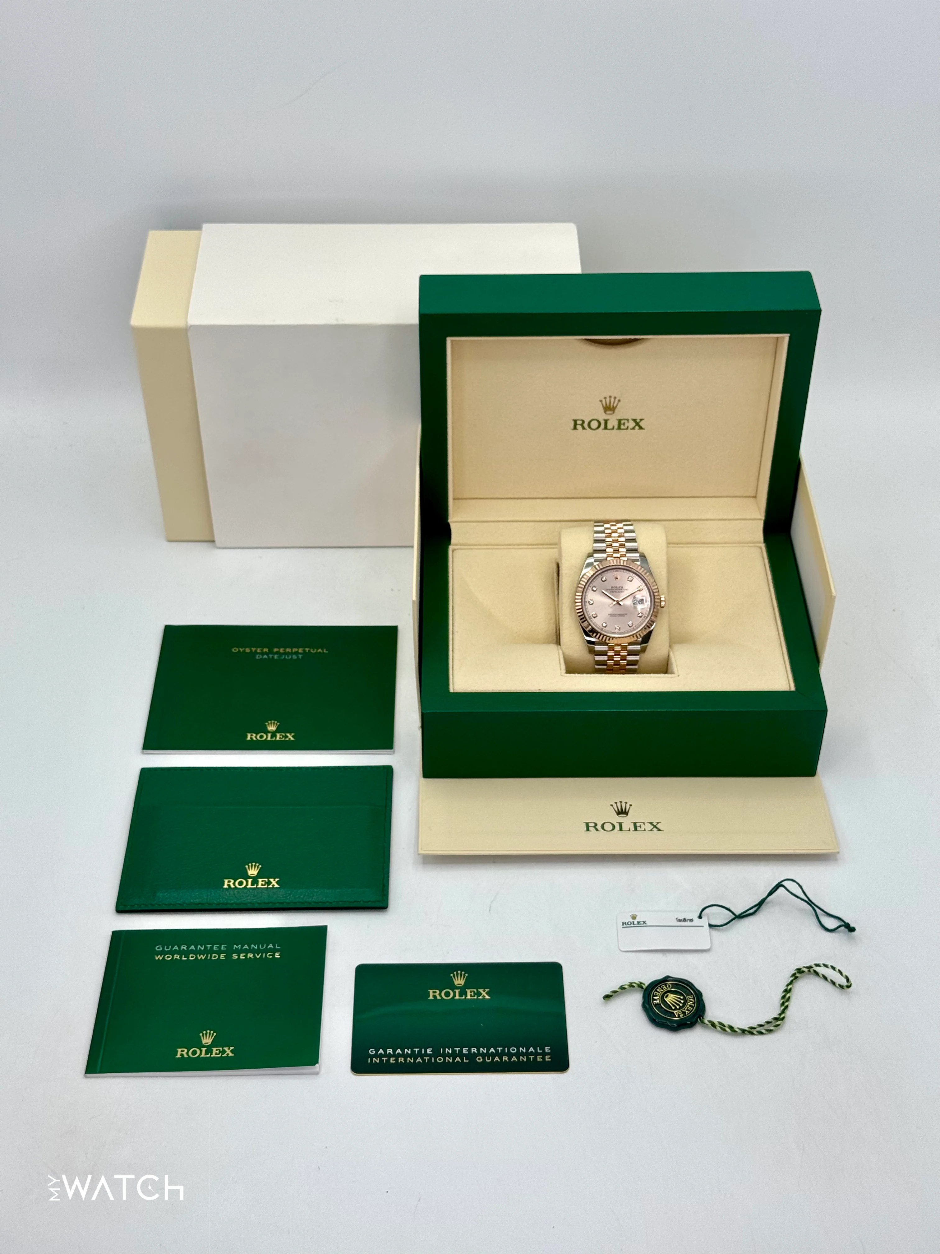 2022 Rolex Datejust 41mm 126331 Two-Tone Jubilee Sundust Diamond Dial - Image 9