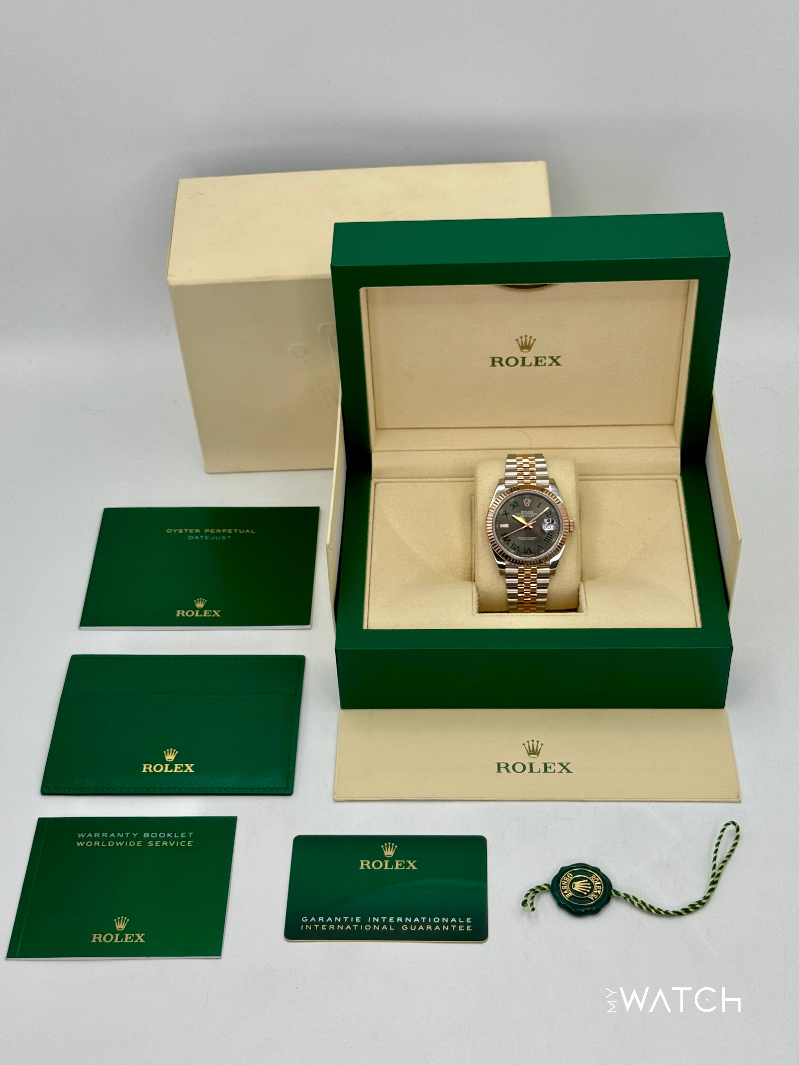 2022 Rolex Datejust 41mm 126331 Two-Tone Jubilee Wimbledon Dial - Image 10