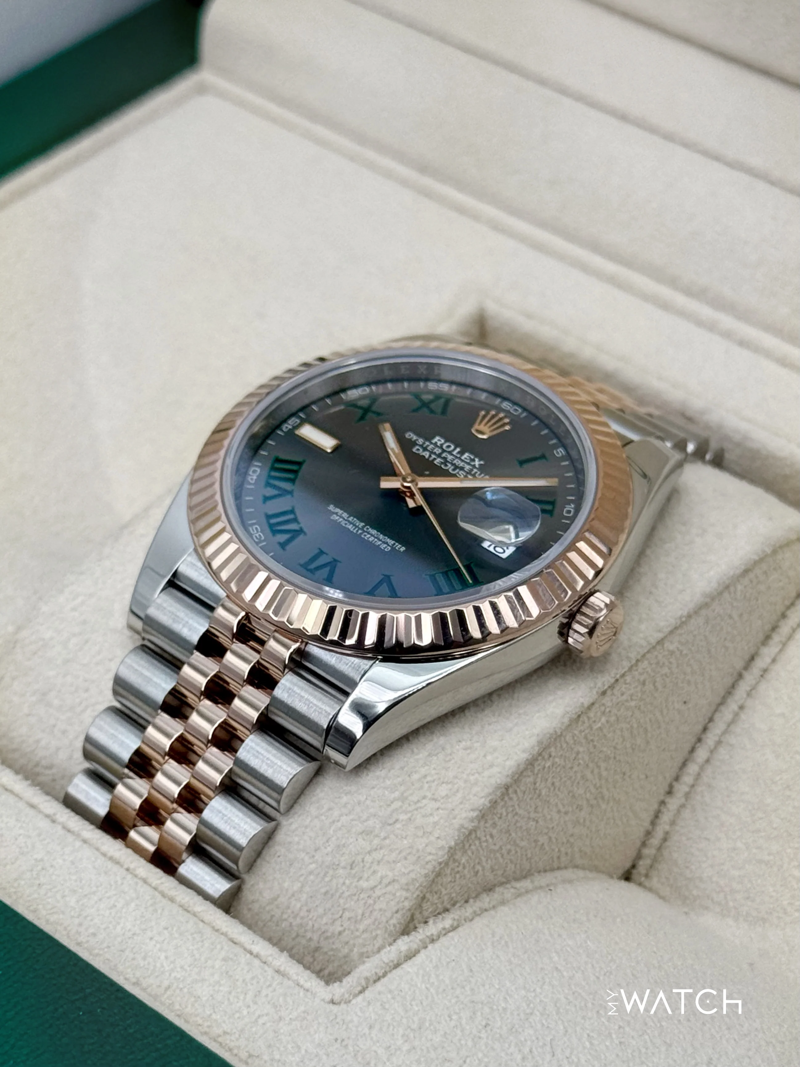 2022 Rolex Datejust 41mm 126331 Two-Tone Jubilee Wimbledon Dial - Image 5