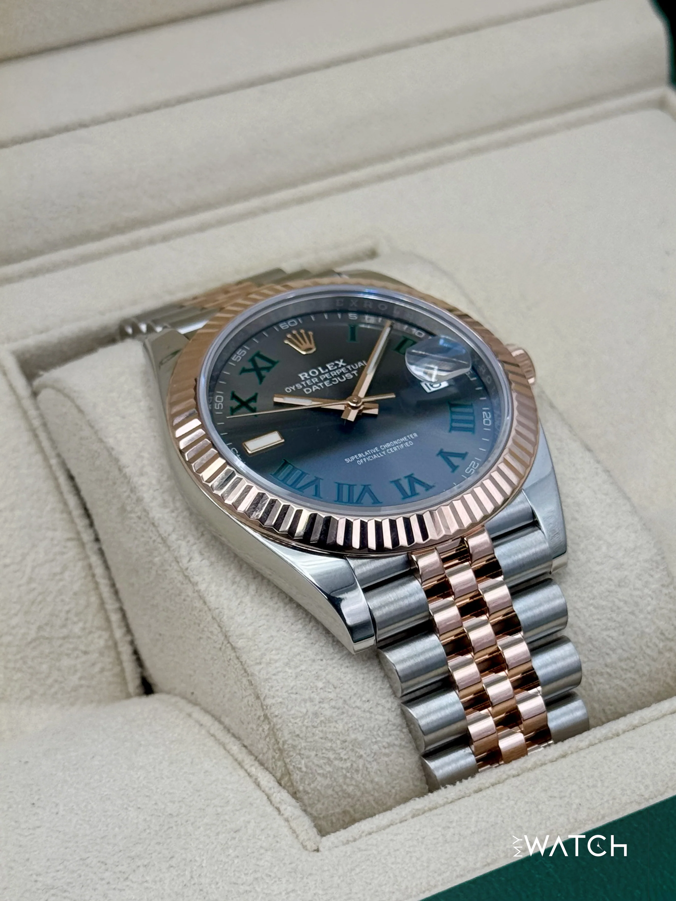 2022 Rolex Datejust 41mm 126331 Two-Tone Jubilee Wimbledon Dial - Image 6