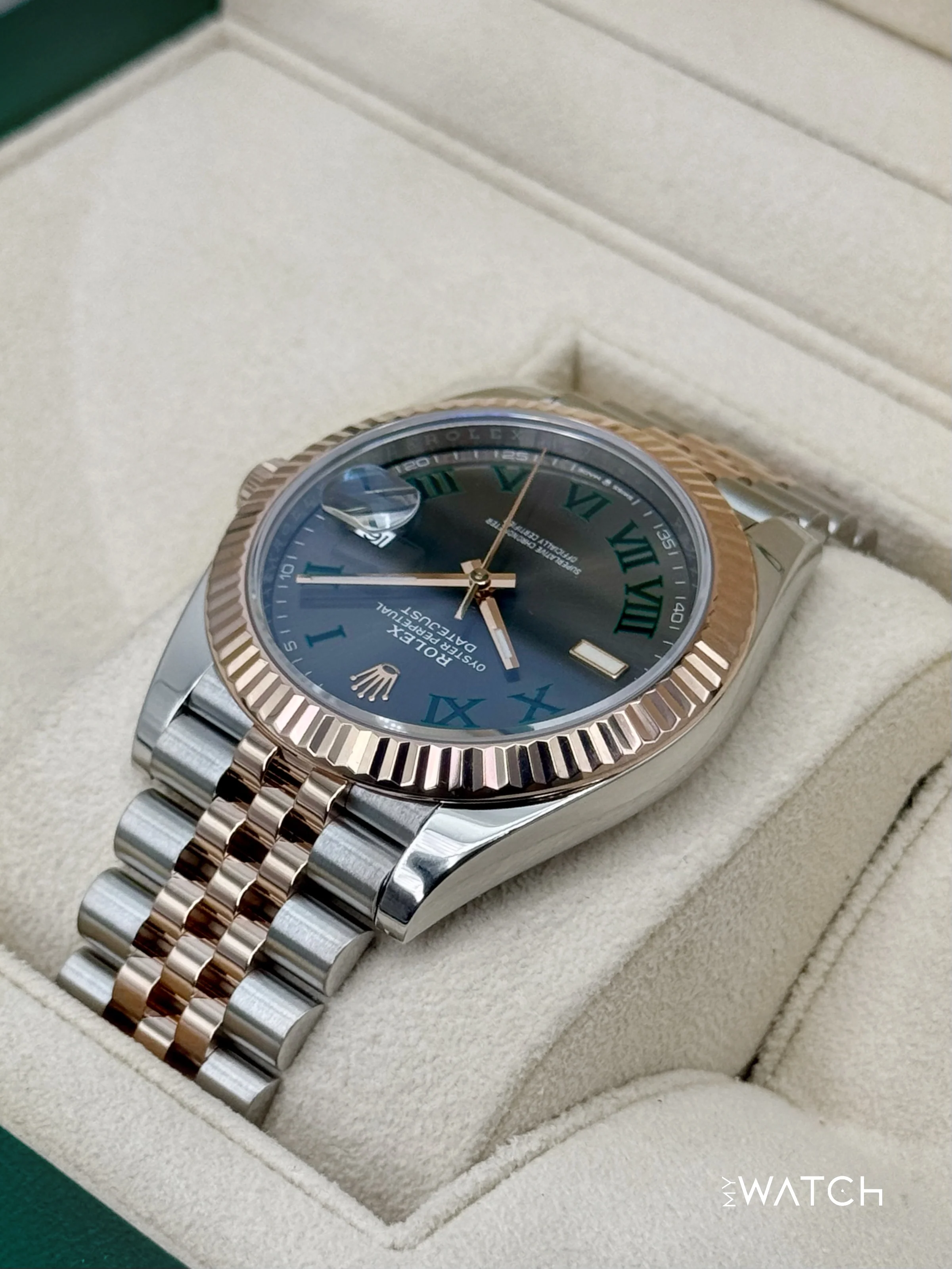 2022 Rolex Datejust 41mm 126331 Two-Tone Jubilee Wimbledon Dial - Image 7