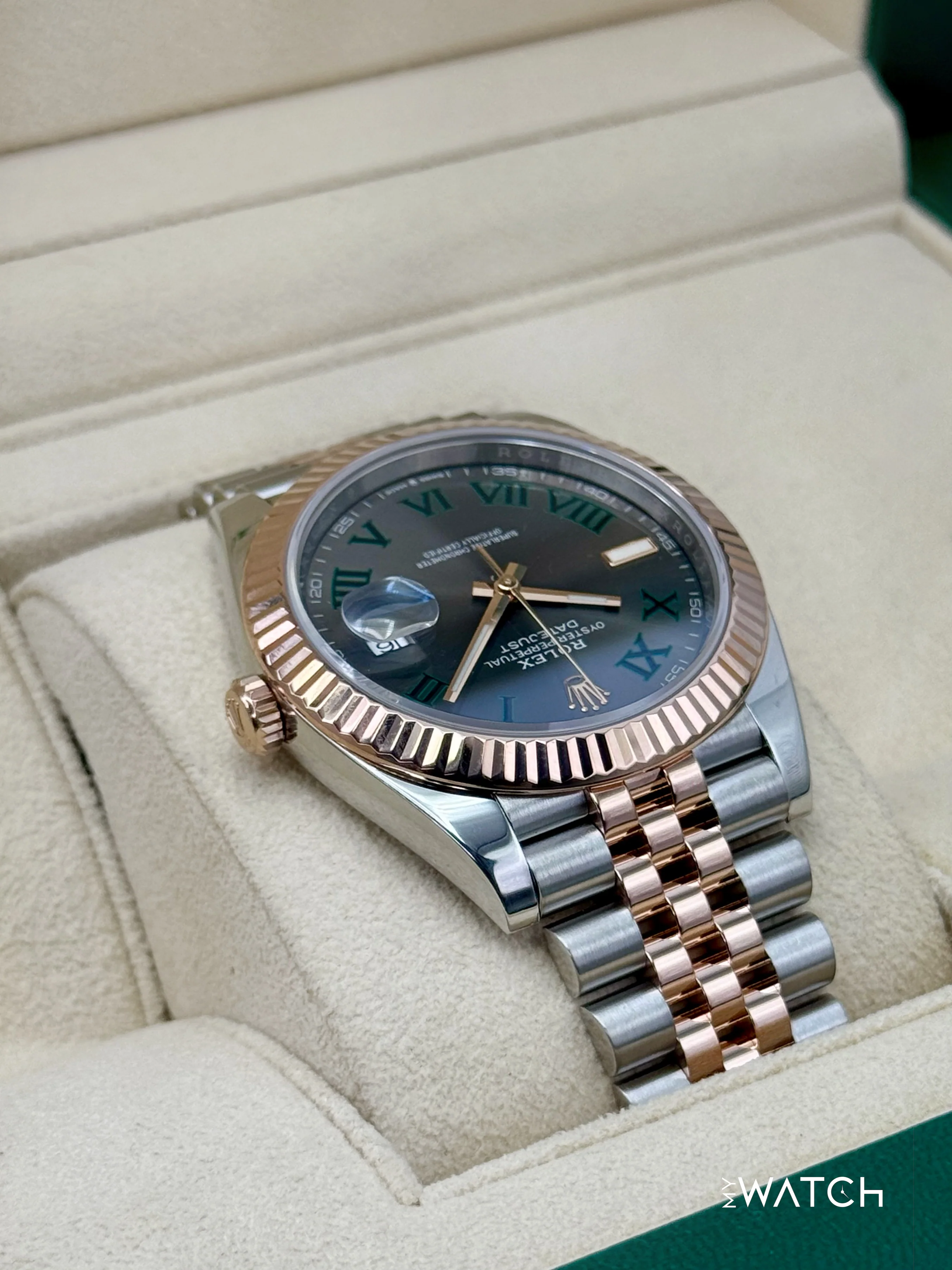 2022 Rolex Datejust 41mm 126331 Two-Tone Jubilee Wimbledon Dial - Image 8