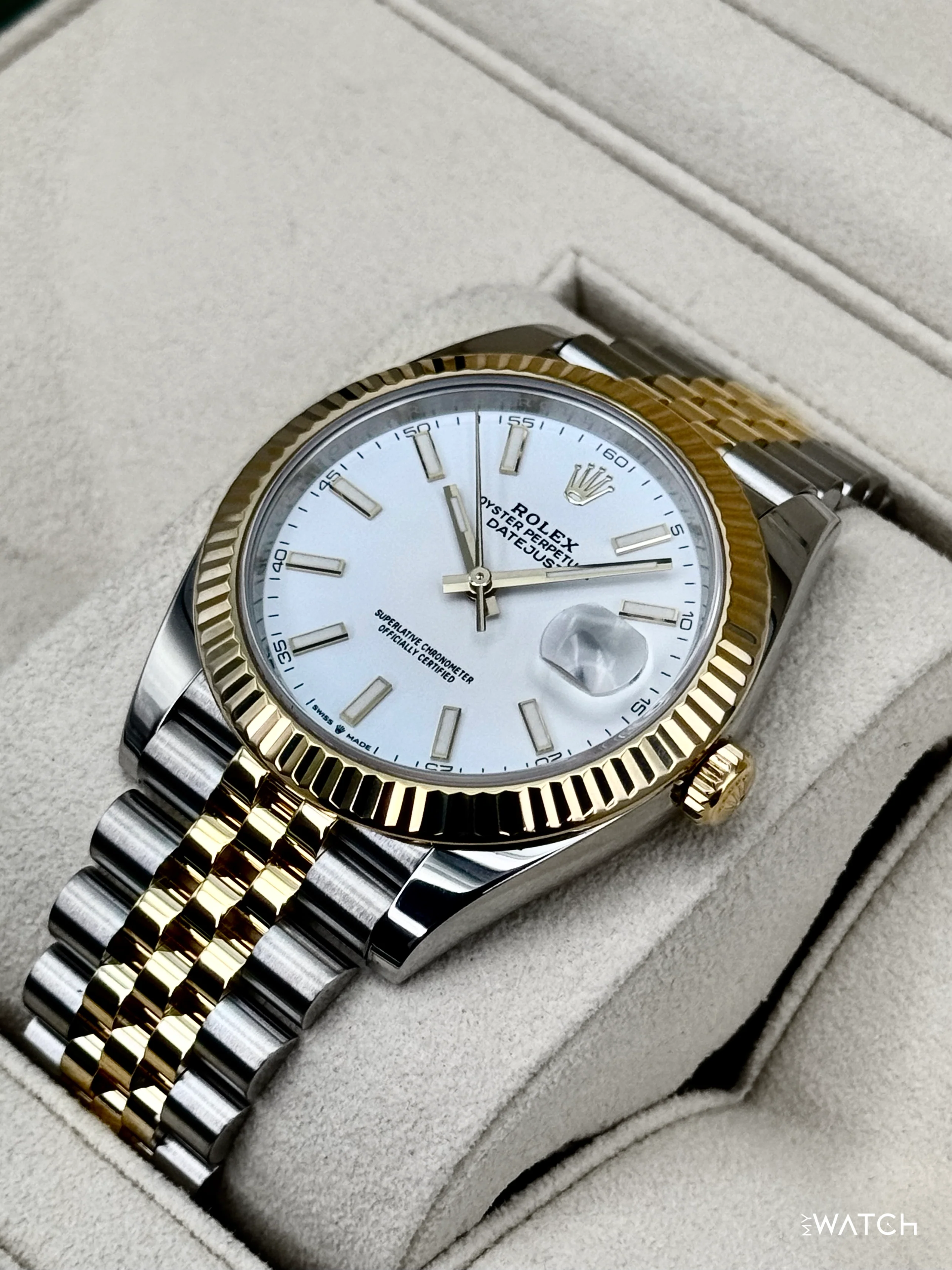 2022 Rolex Datejust 41mm 126333 Two-Tone Jubilee White Dial - Image 5