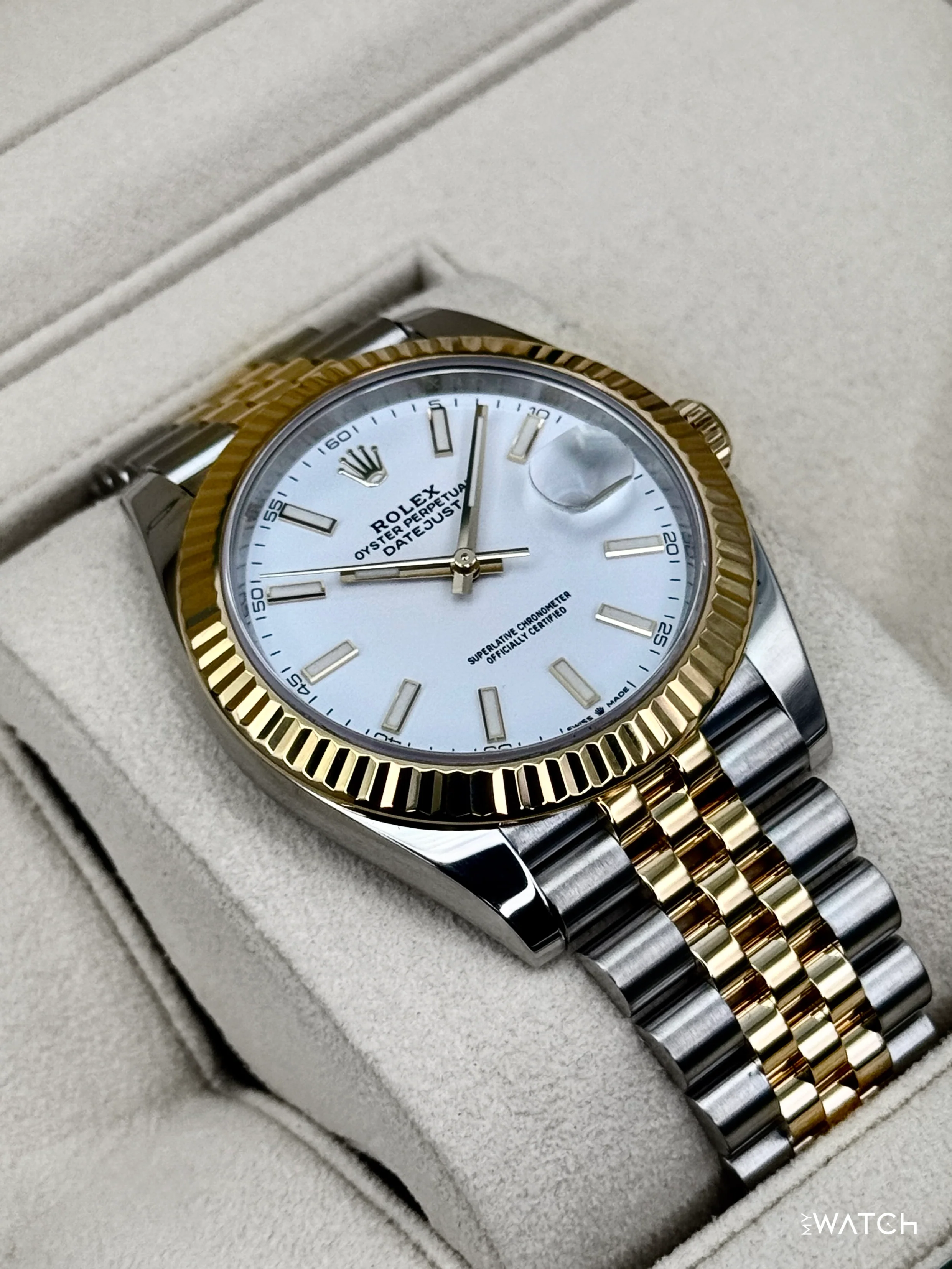 2022 Rolex Datejust 41mm 126333 Two-Tone Jubilee White Dial - Image 6