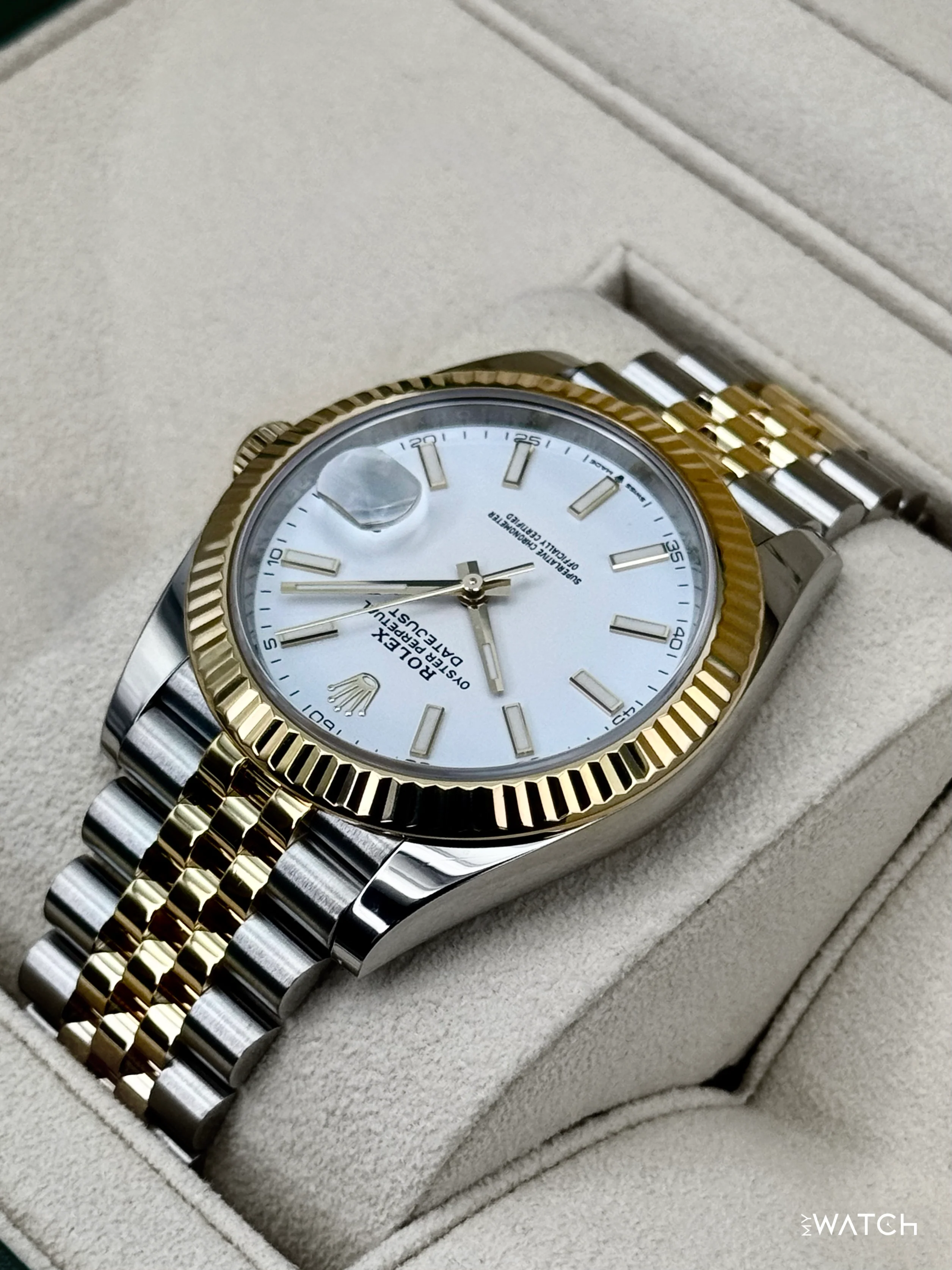 2022 Rolex Datejust 41mm 126333 Two-Tone Jubilee White Dial - Image 7