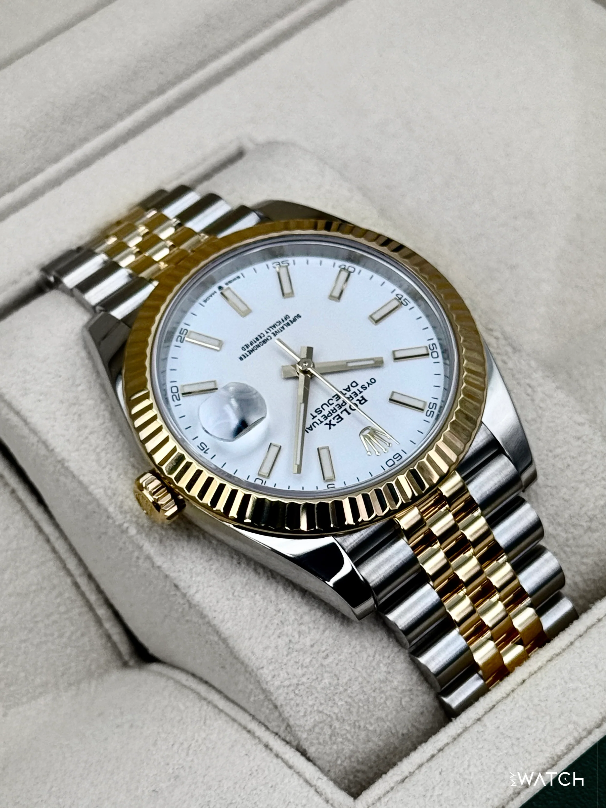 2022 Rolex Datejust 41mm 126333 Two-Tone Jubilee White Dial - Image 8