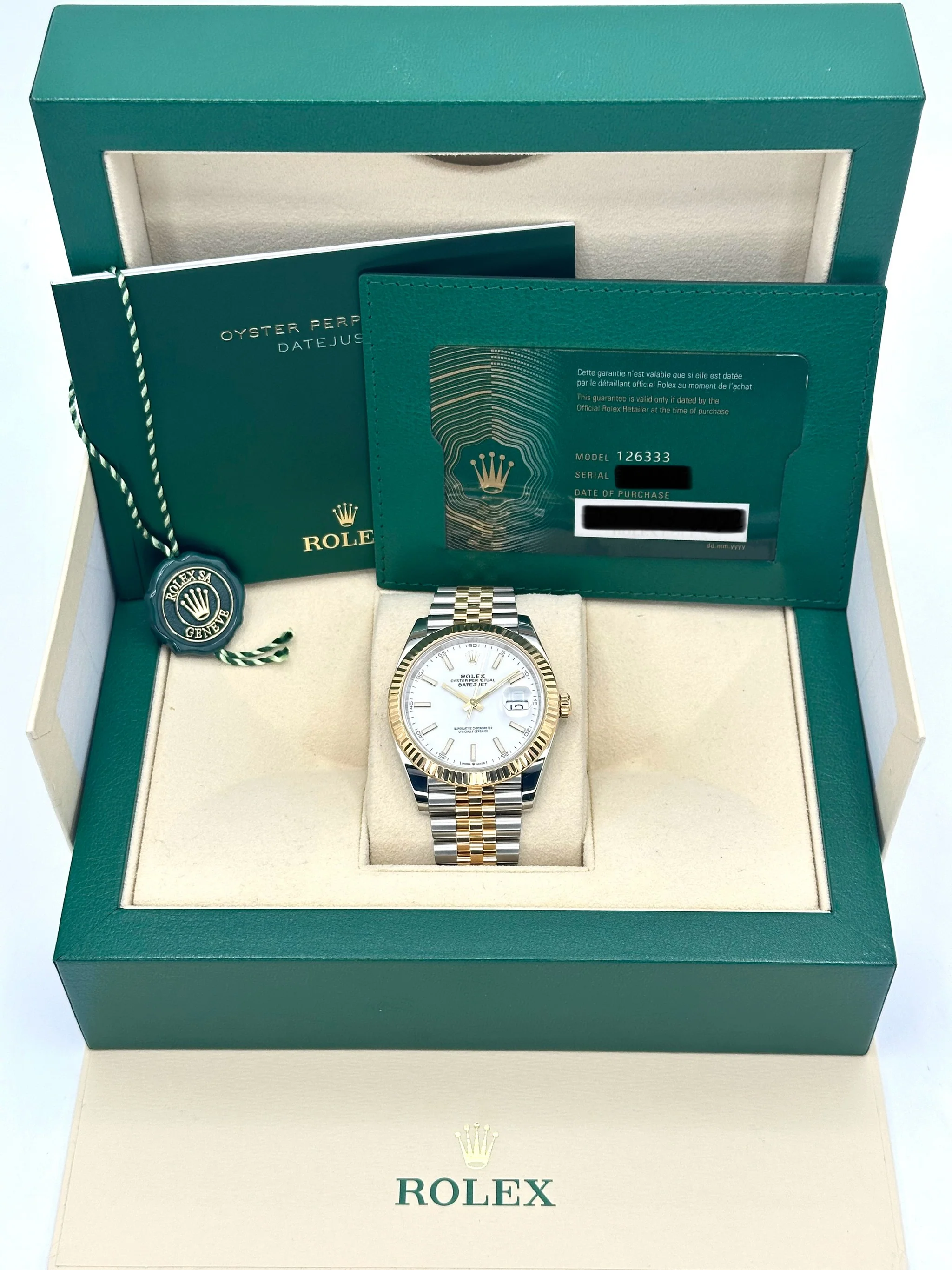 2022 Rolex Datejust 41mm 126333 Two-Tone Jubilee White Dial - Image 11