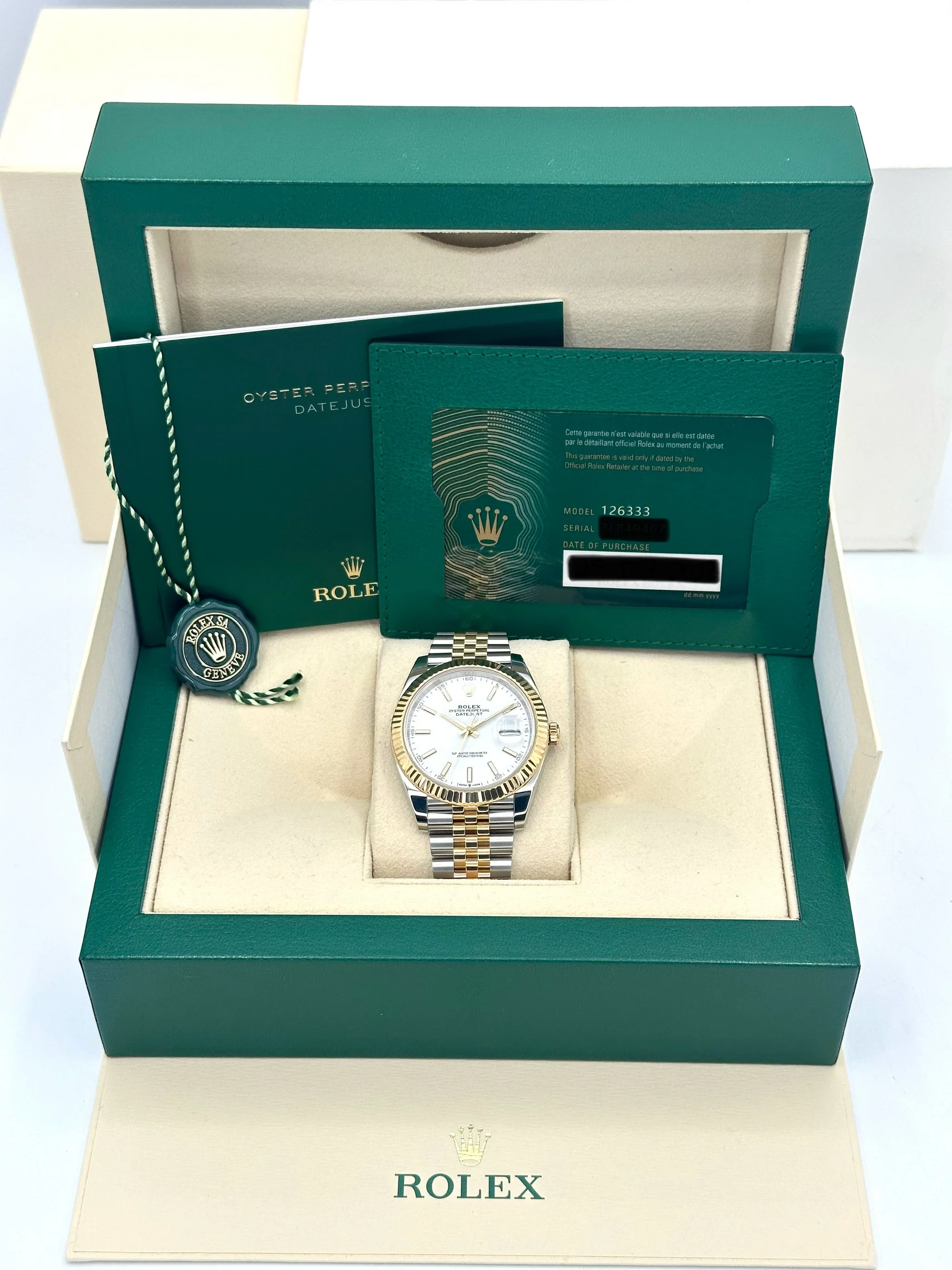 2022 Rolex Datejust 41mm 126333 Two-Tone Jubilee White Dial - Image 12