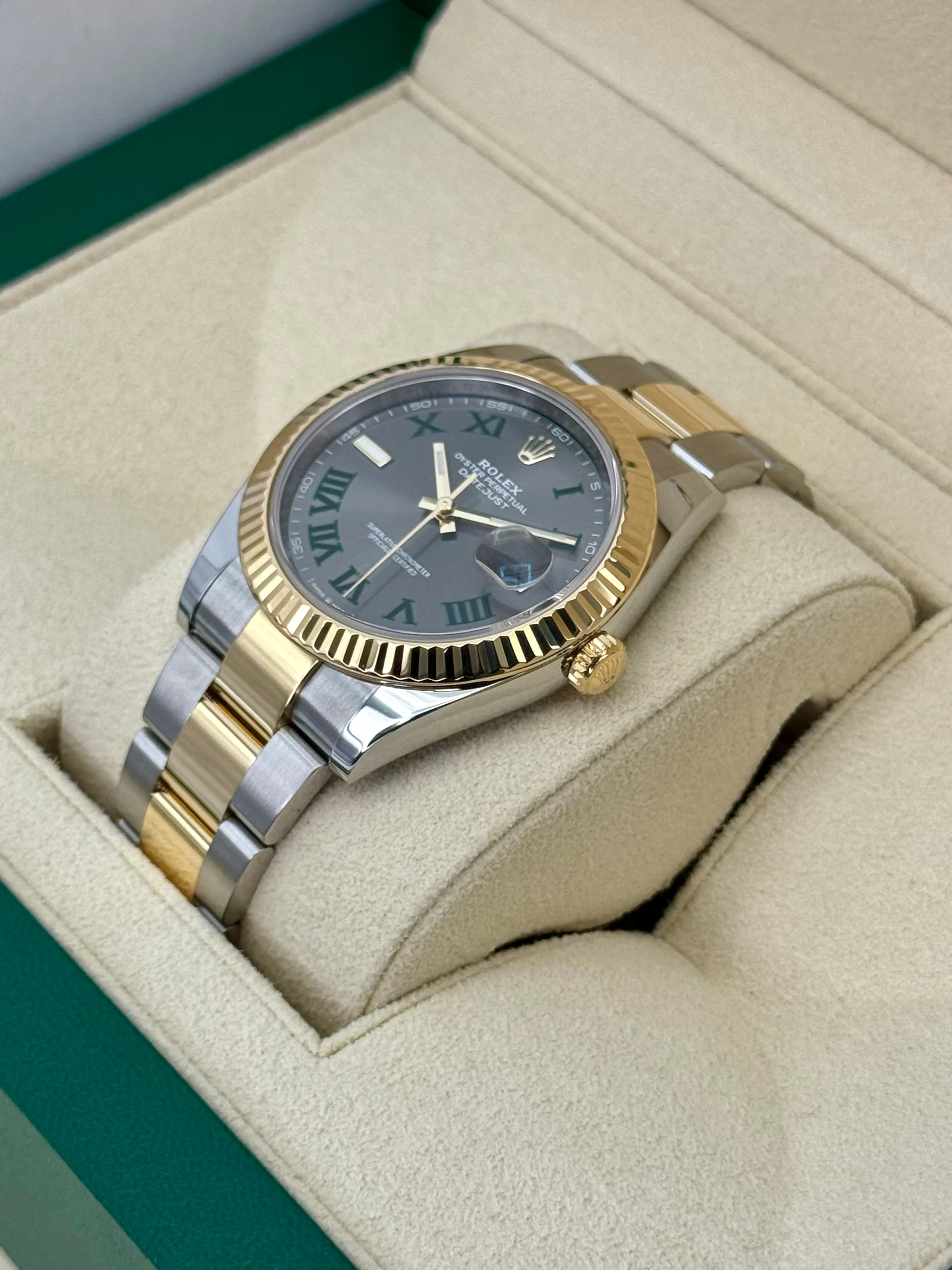 2022 Rolex Datejust 41mm 126333 Two-Tone Oyster Wimbledon Dial - Image 5