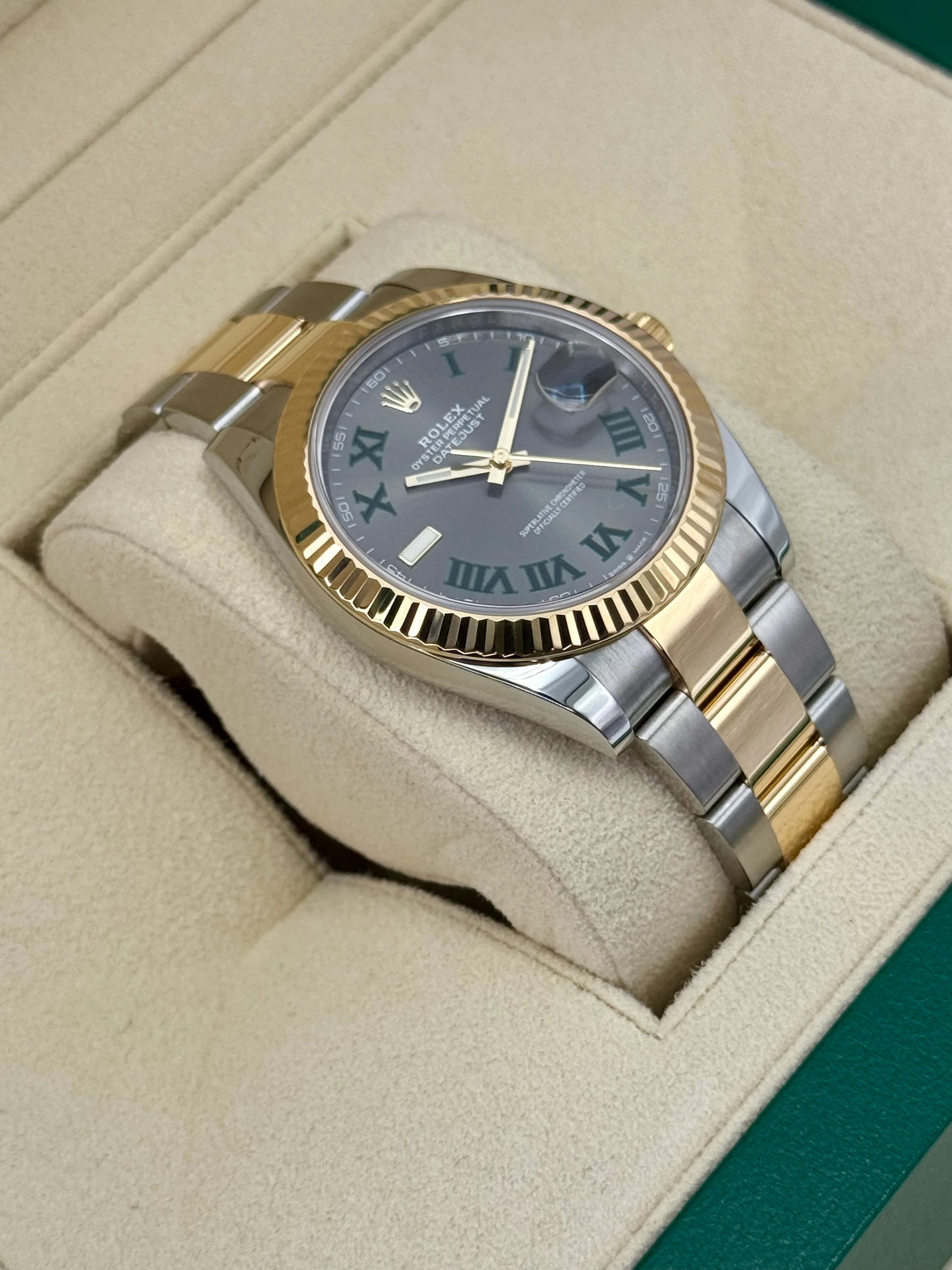 2022 Rolex Datejust 41mm 126333 Two-Tone Oyster Wimbledon Dial - Image 6