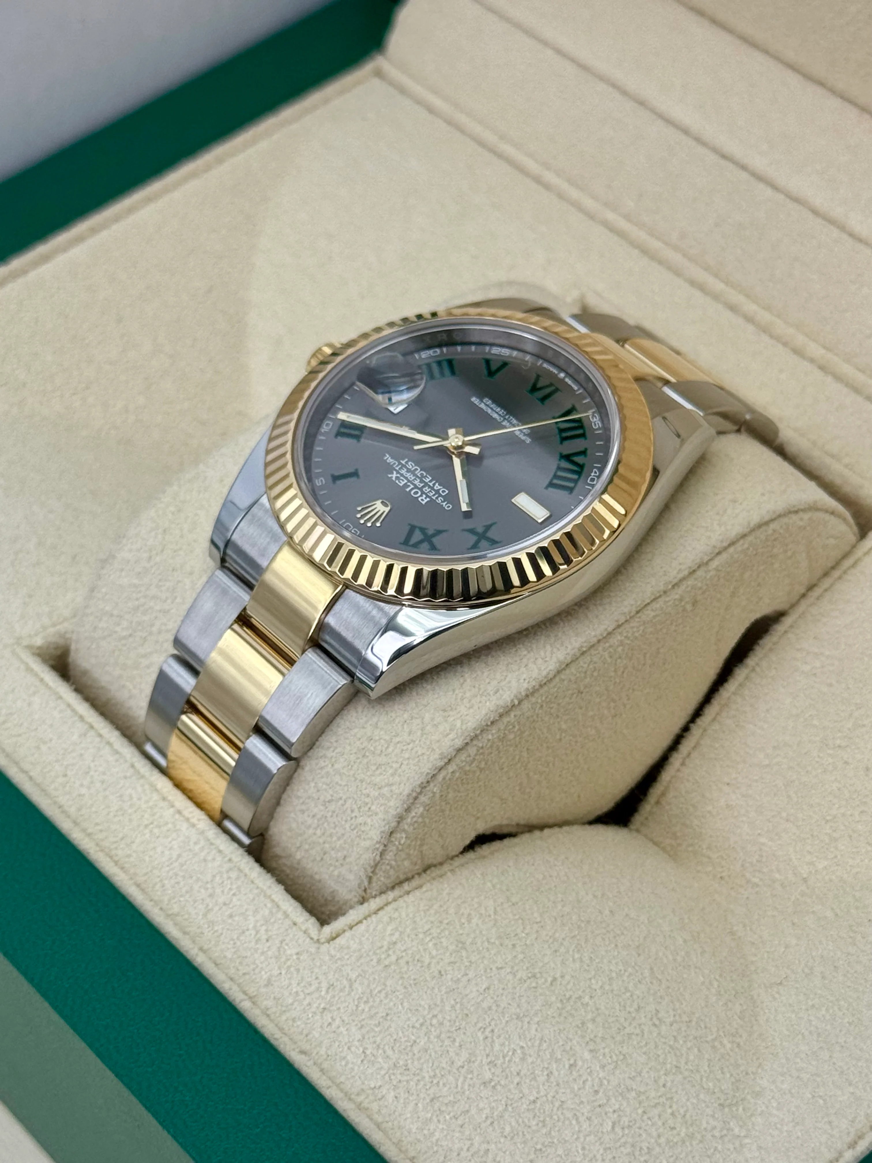 2022 Rolex Datejust 41mm 126333 Two-Tone Oyster Wimbledon Dial - Image 7