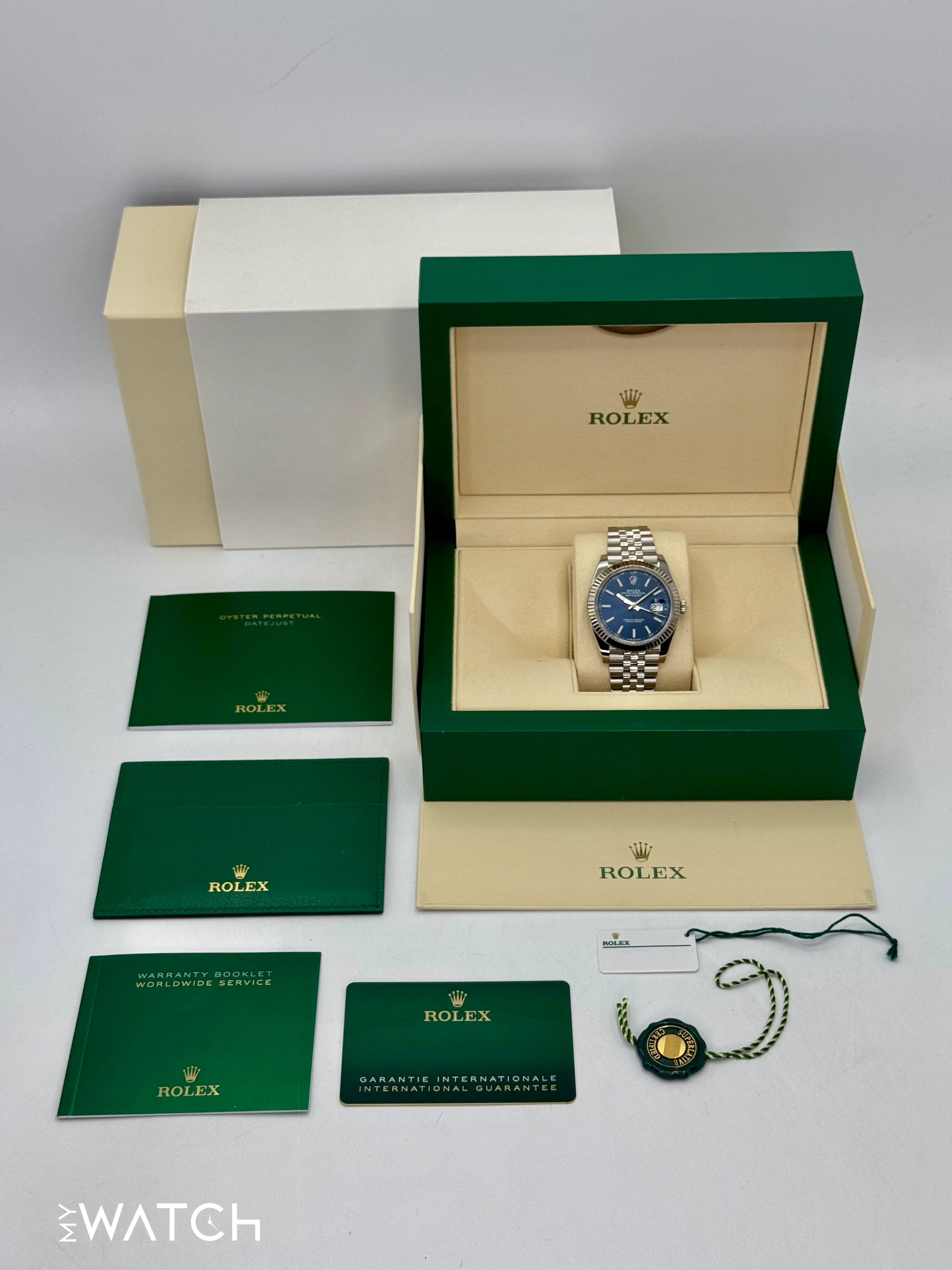 2022 Rolex Datejust 41mm 126334 Stainless Steel Jubilee Blue Dial - Image 10