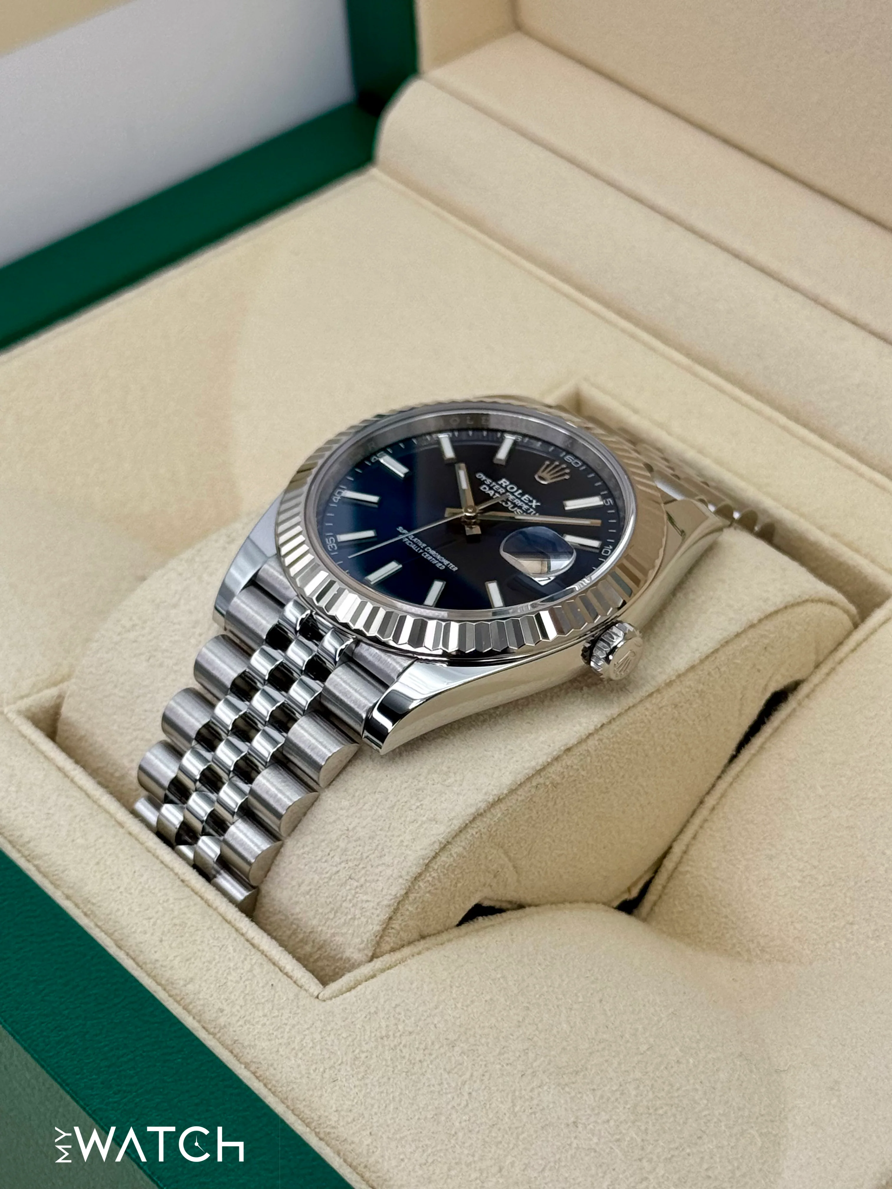 2022 Rolex Datejust 41mm 126334 Stainless Steel Jubilee Blue Dial - Image 5