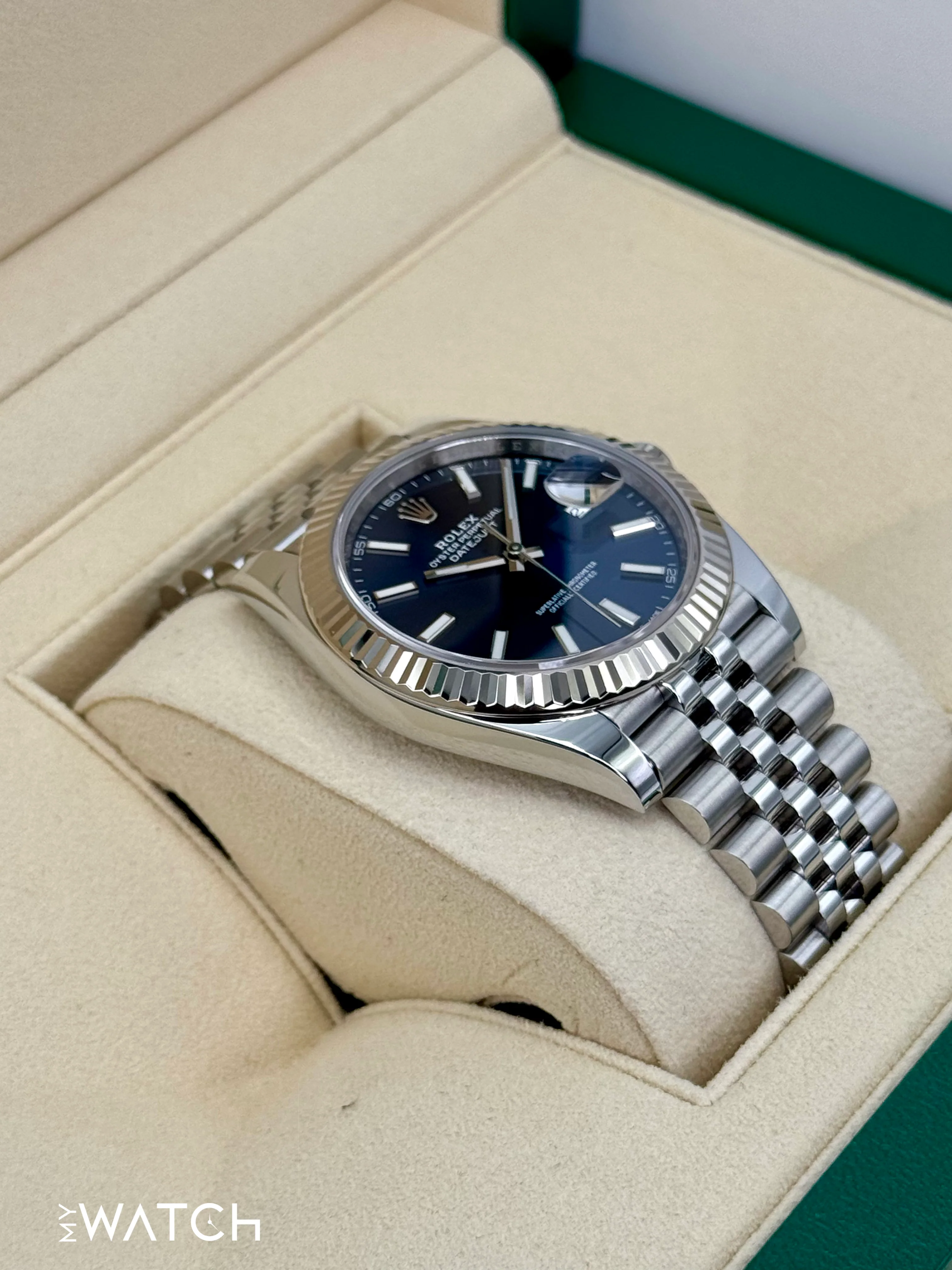 2022 Rolex Datejust 41mm 126334 Stainless Steel Jubilee Blue Dial - Image 6