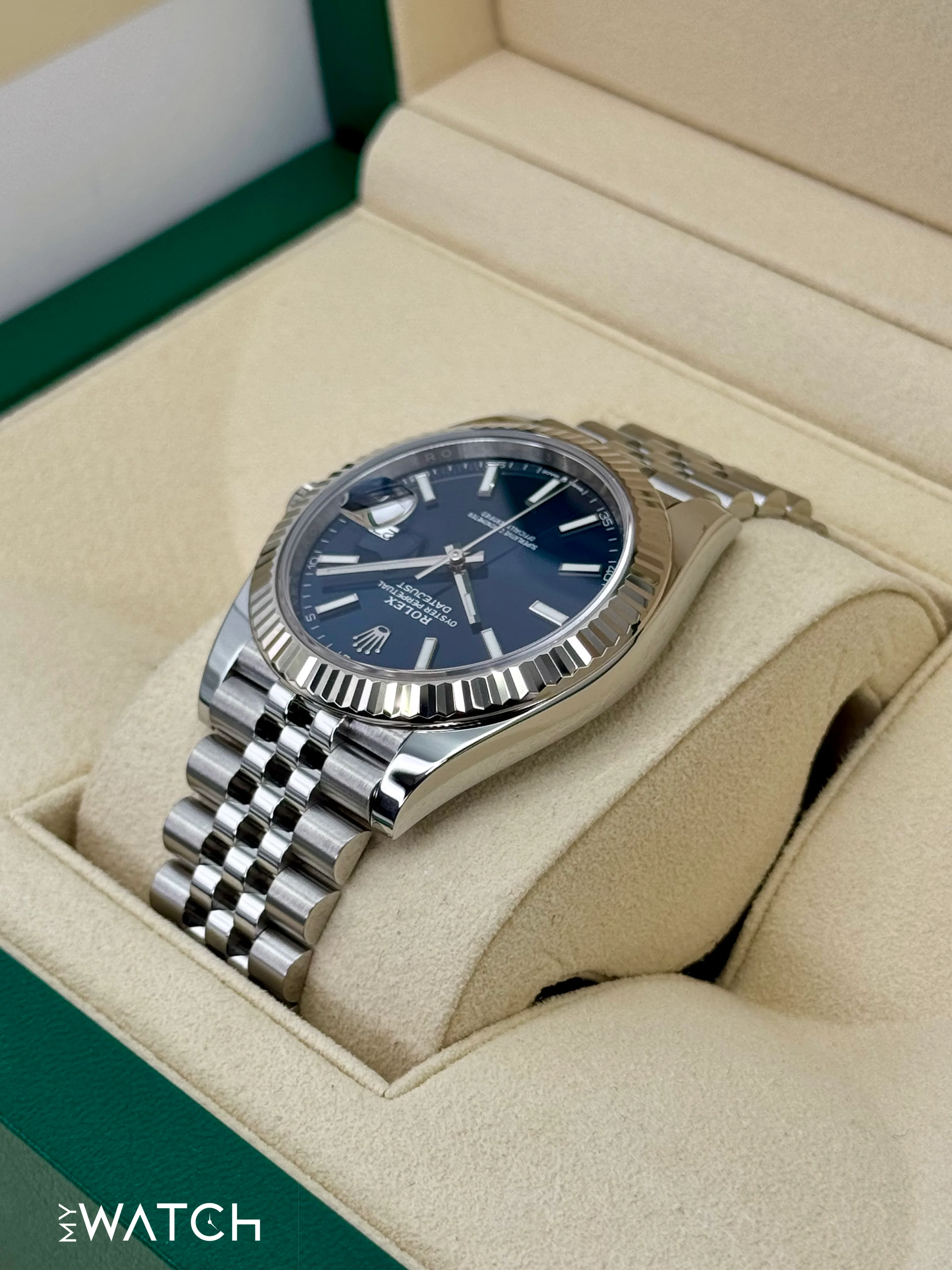 2022 Rolex Datejust 41mm 126334 Stainless Steel Jubilee Blue Dial - Image 7