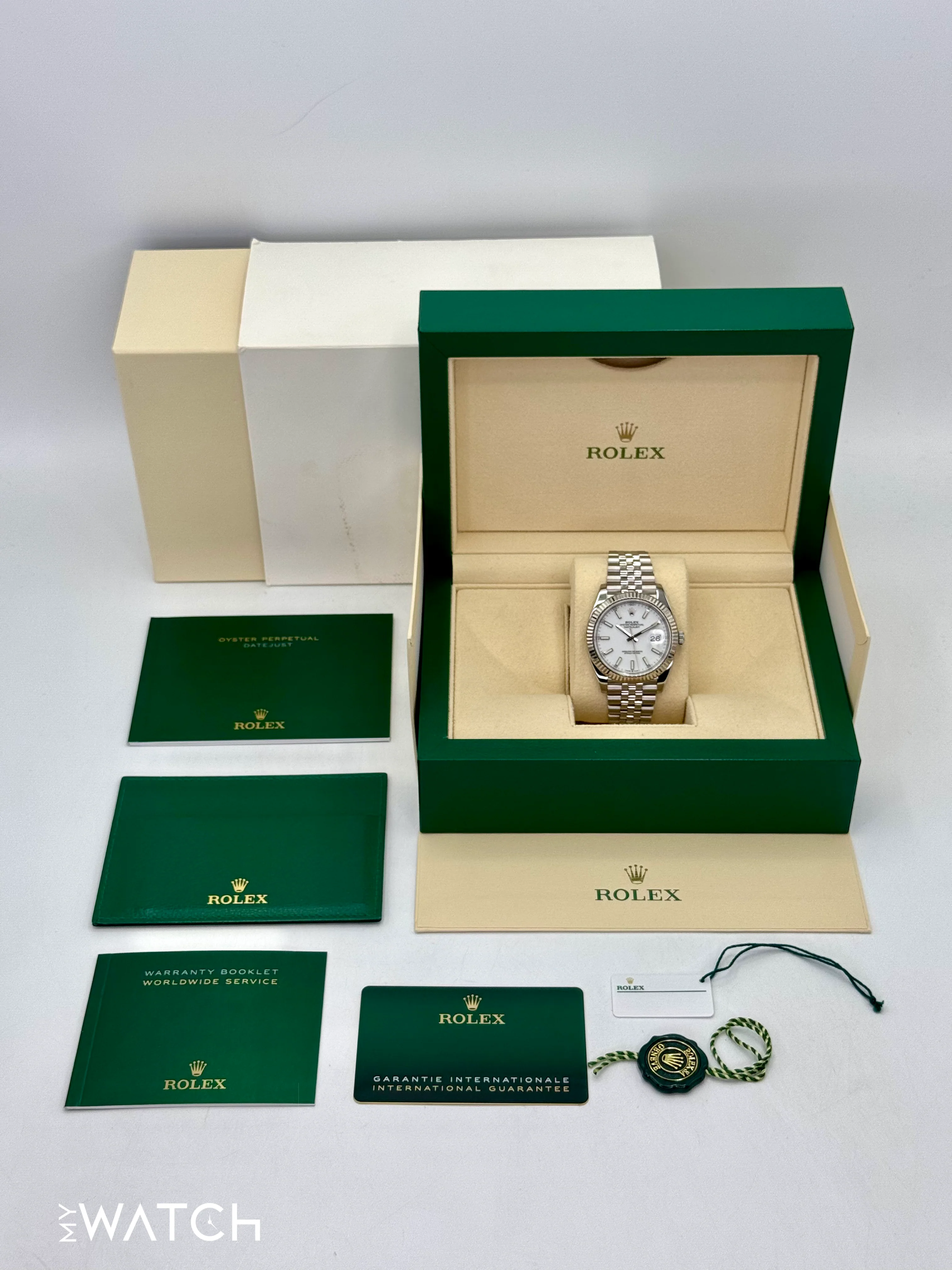 2022 Rolex Datejust 41mm 126334 Stainless Steel Jubilee White Dial - Image 10