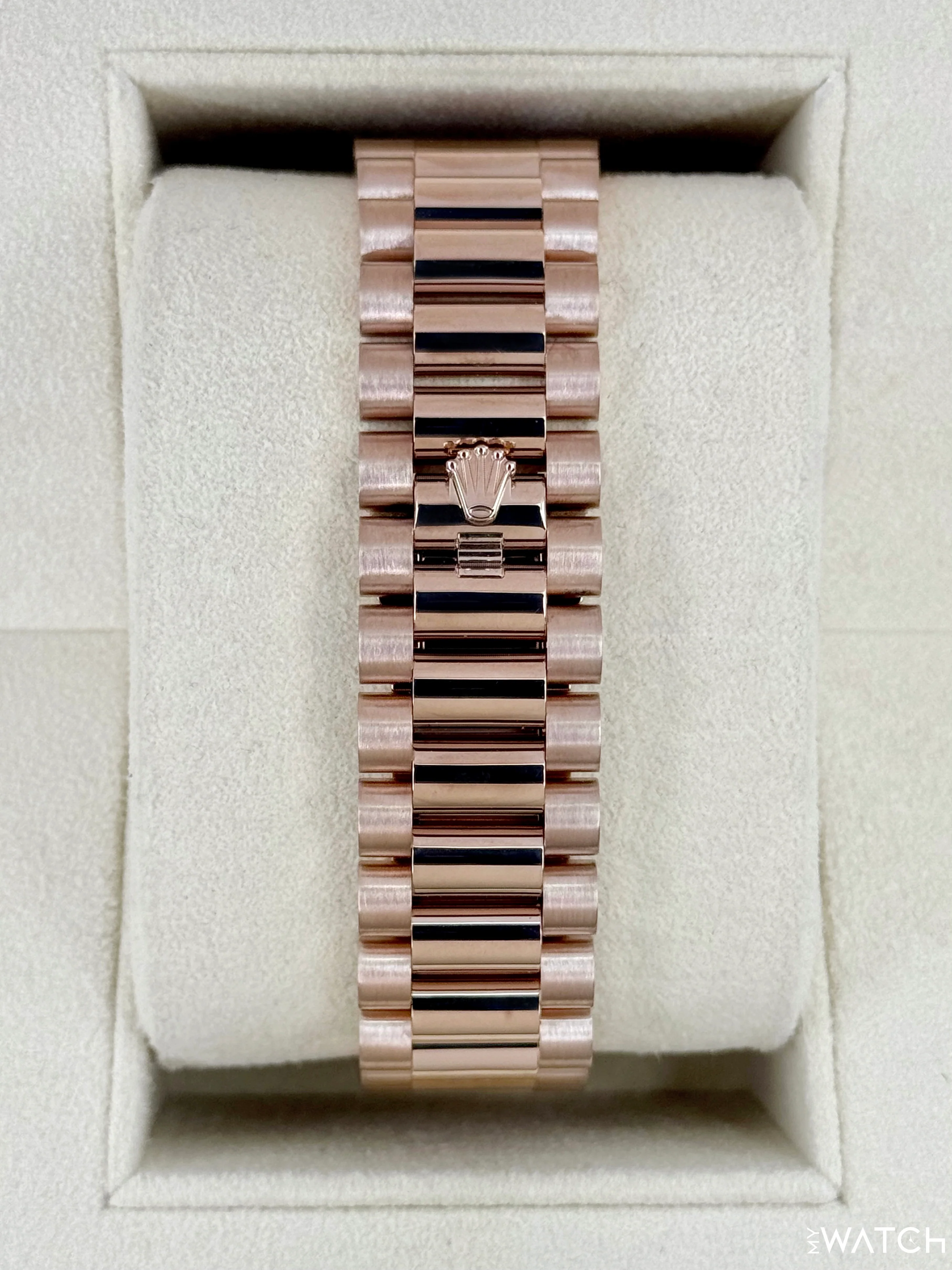 2022 Rolex Day-Date 36mm 128235 Rose Gold Chocolate Diamond Dial - Image 2