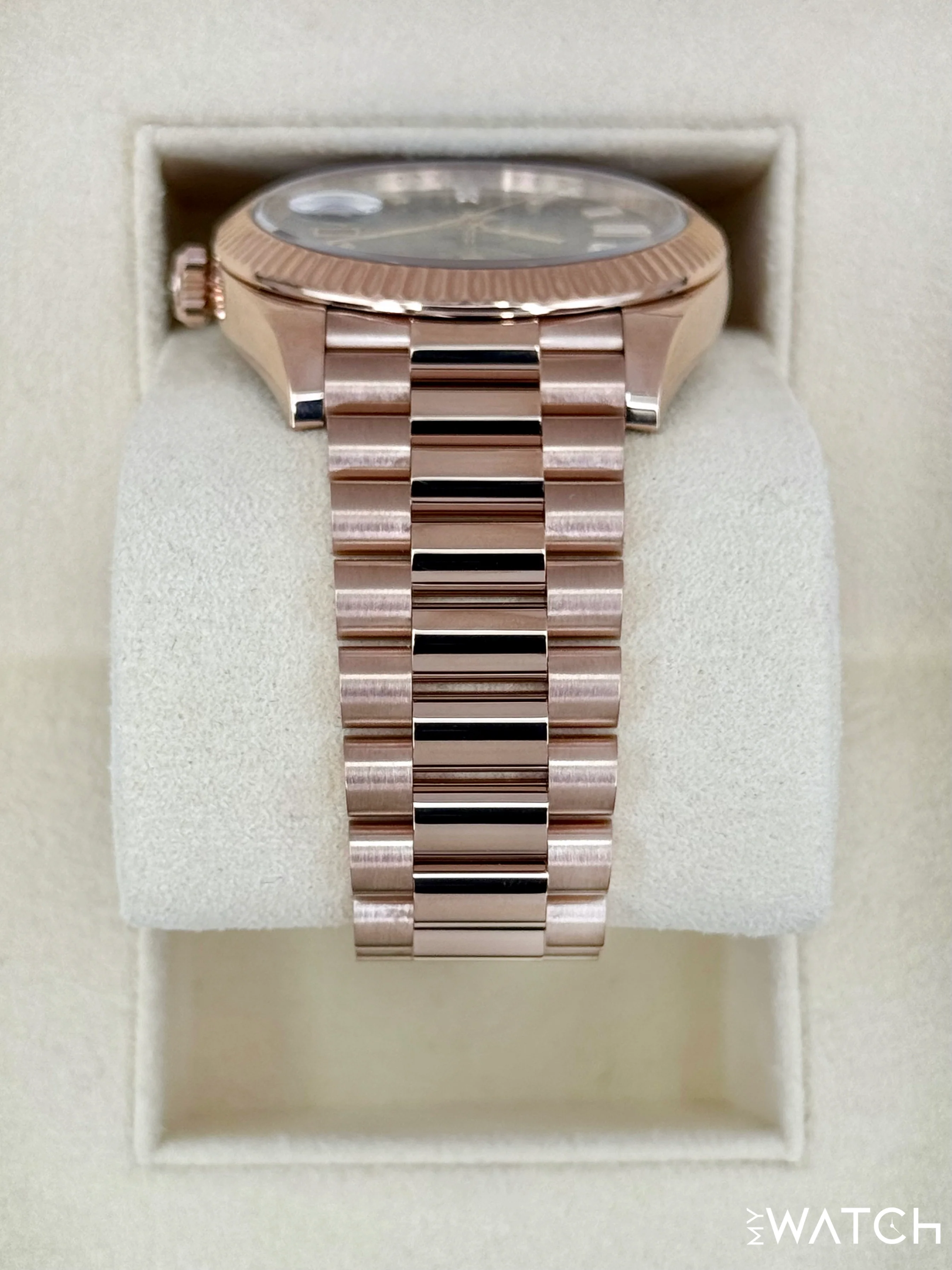 2022 Rolex Day-Date 40mm 228235 Rose Gold Eisenkiesal Baguette Dial - Image 4