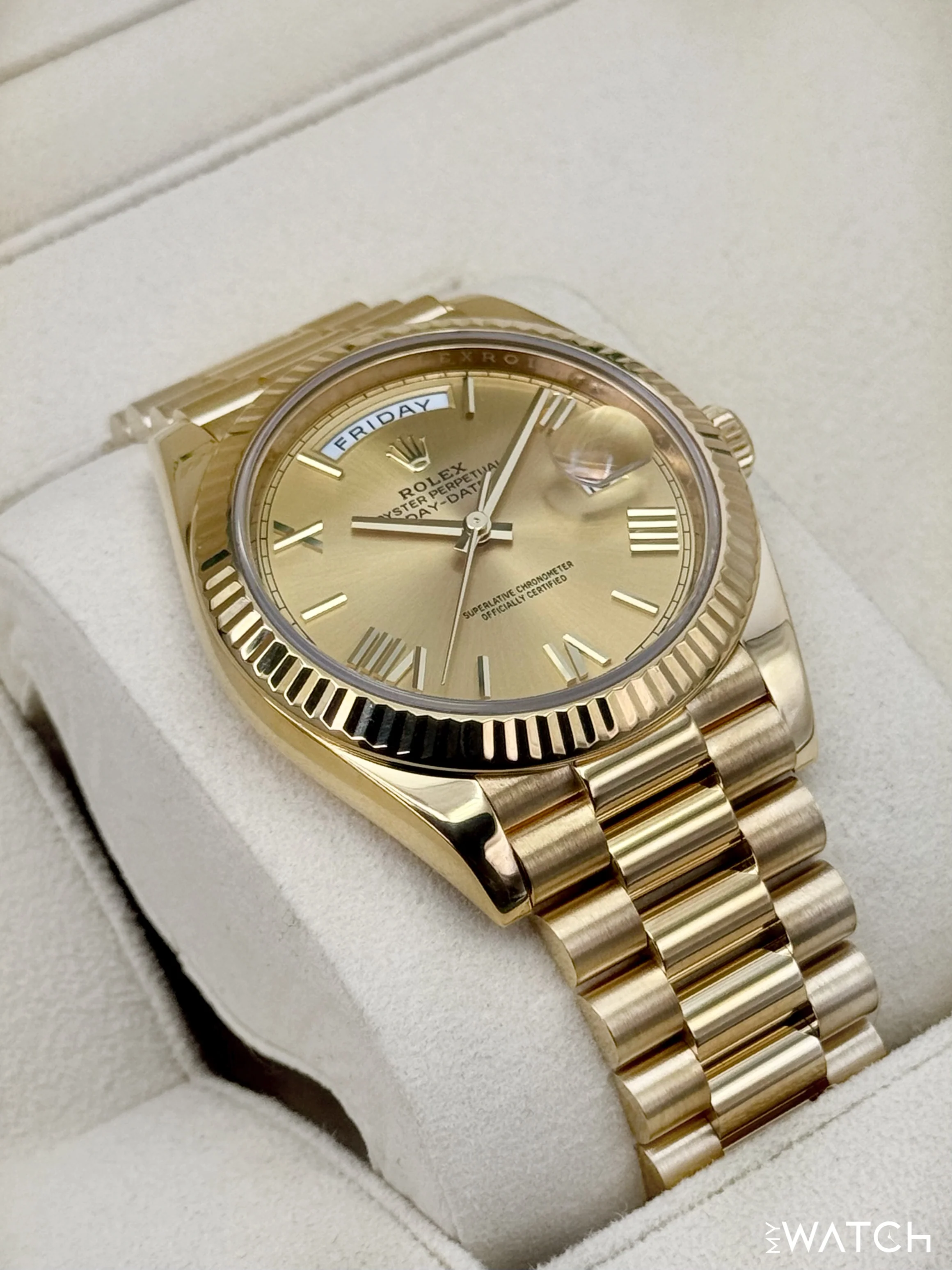 2022 Rolex Day-Date 40mm 228238 Presidential Champagne Dial - Image 6