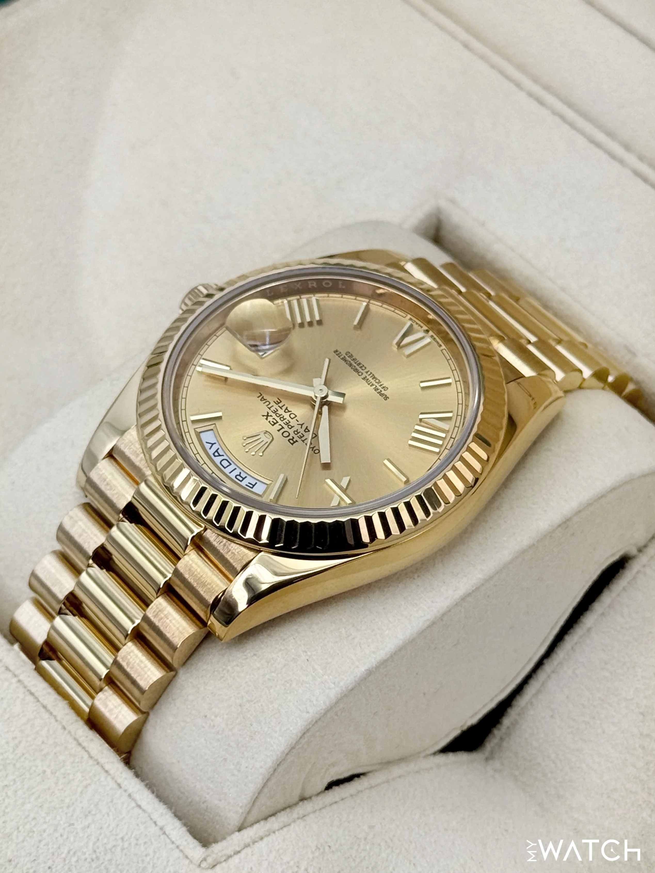 2022 Rolex Day-Date 40mm 228238 Presidential Champagne Dial - Image 7
