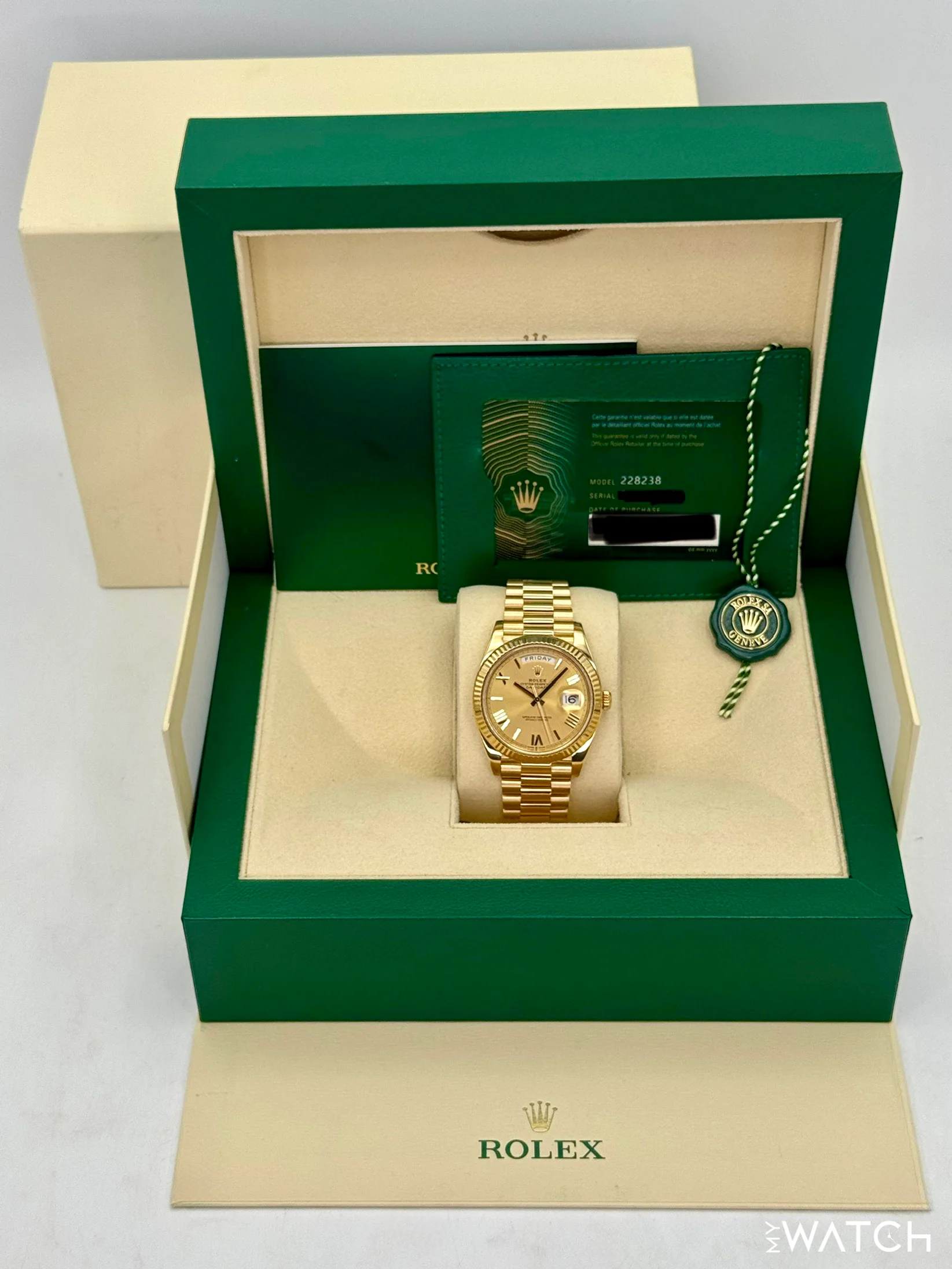 2022 Rolex Day-Date 40mm 228238 Presidential Champagne Dial - Image 9