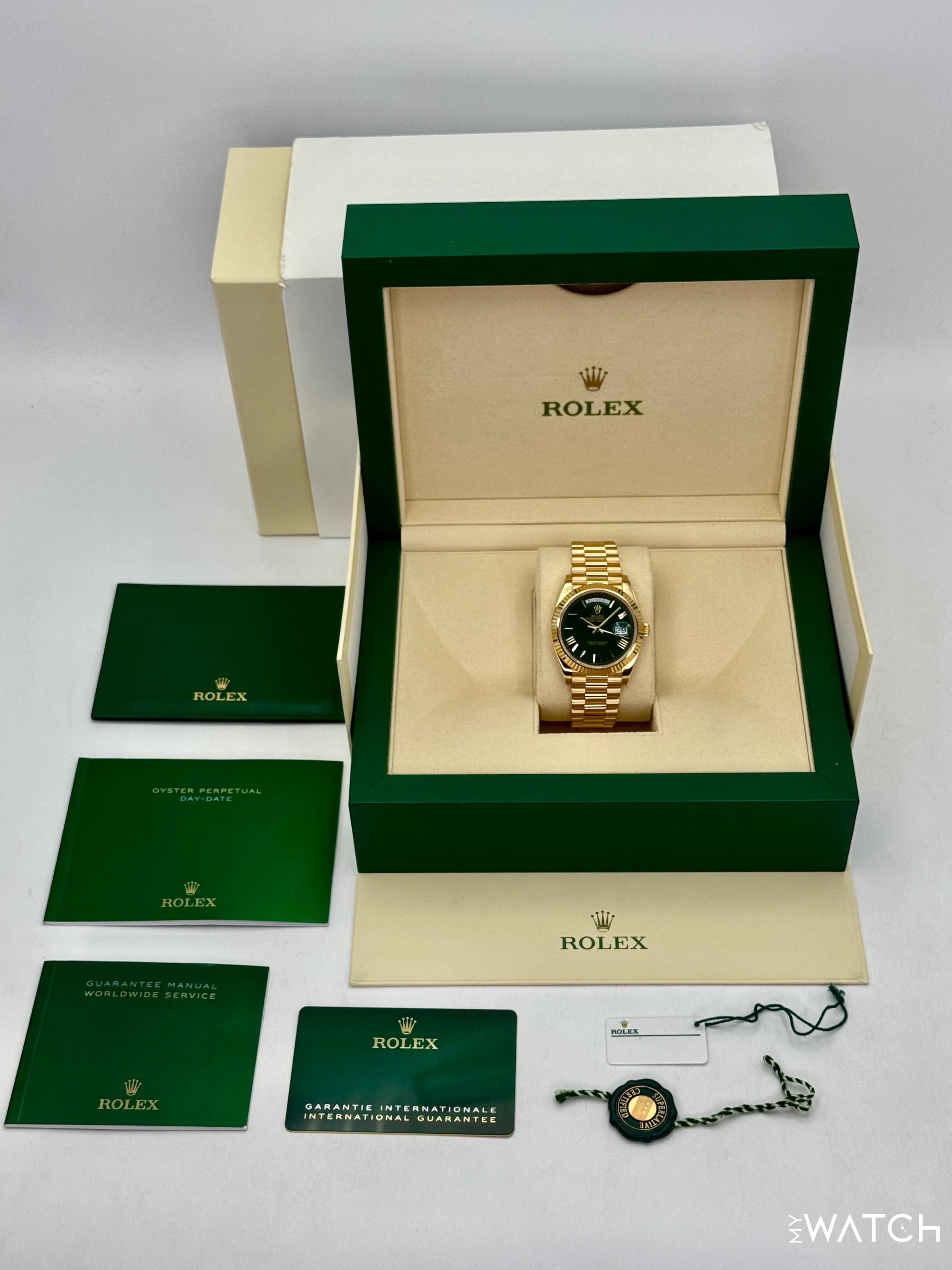 2022 Rolex Day-Date 40mm 228238 Presidential Green Dial - Image 10