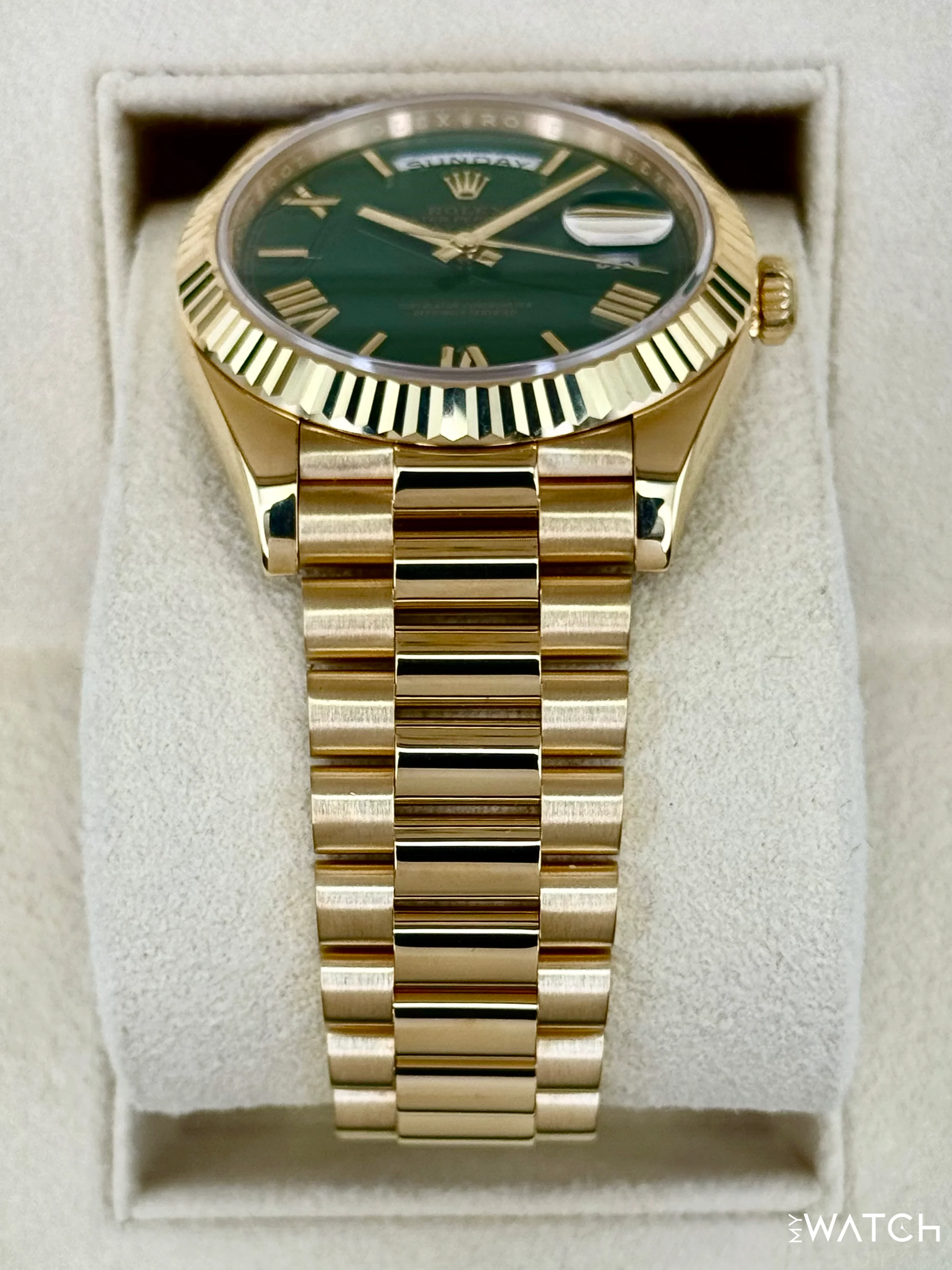 2022 Rolex Day-Date 40mm 228238 Presidential Green Dial - Image 3