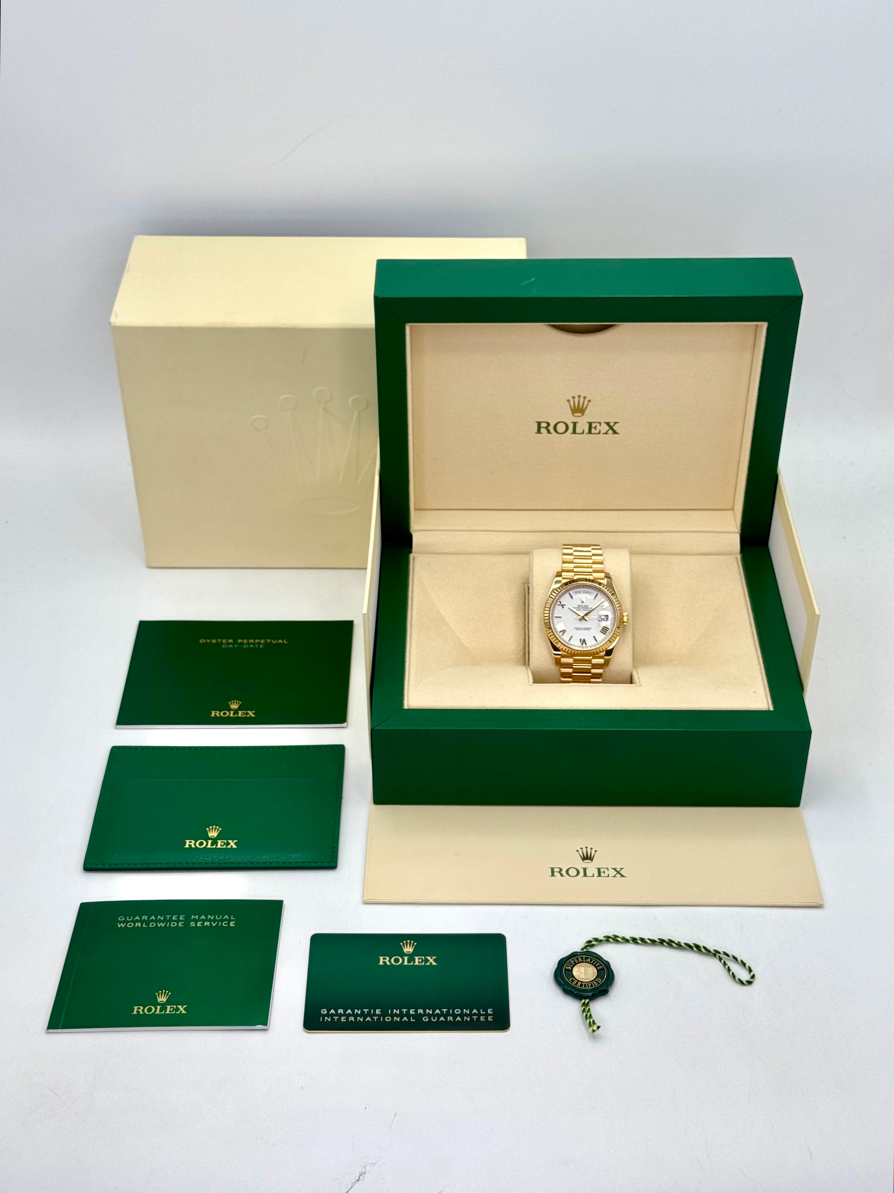 2022 Rolex Day-Date 40mm 228238 Presidential White Dial - Image 10
