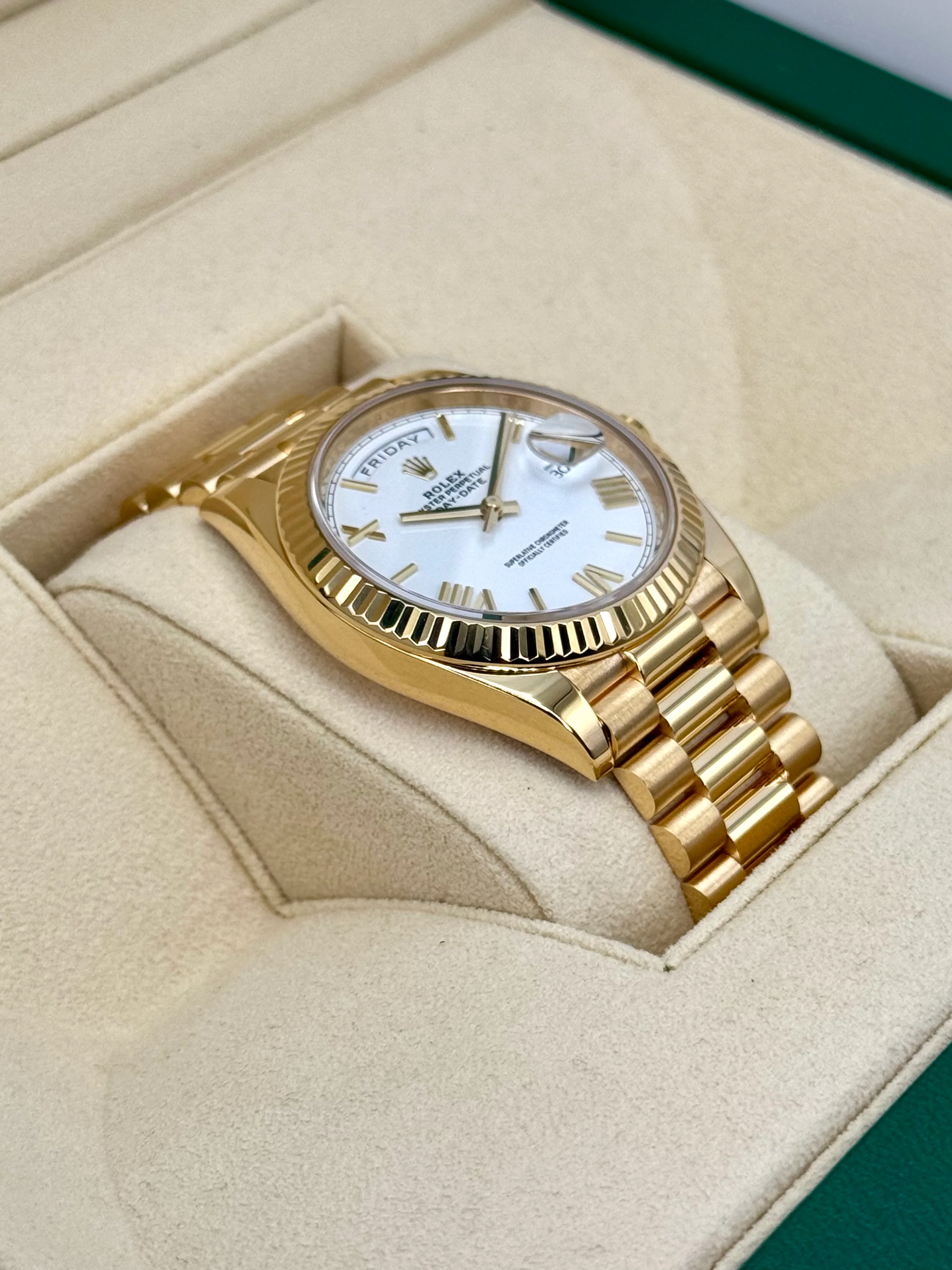 2022 Rolex Day-Date 40mm 228238 Presidential White Dial - Image 6