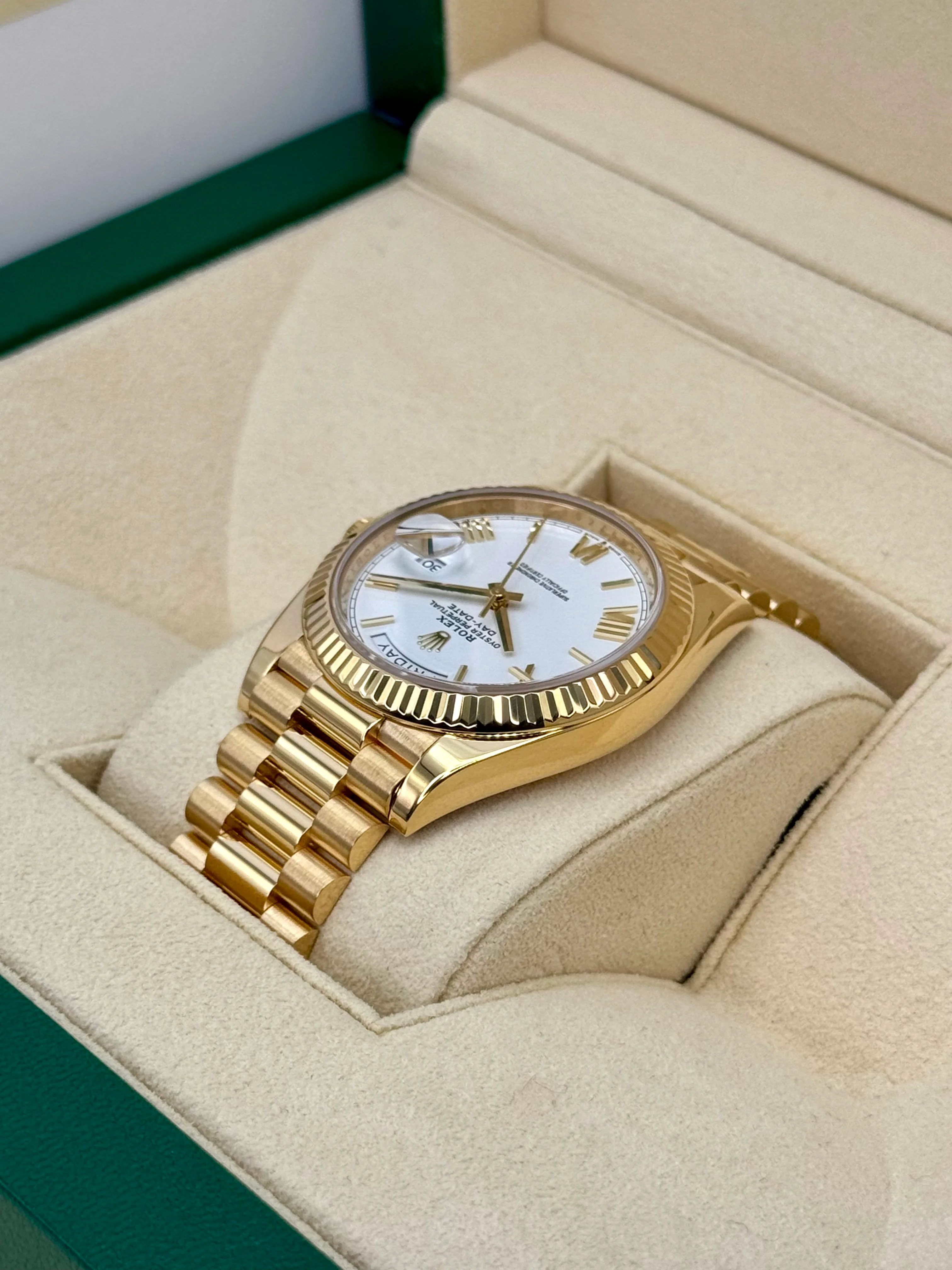 2022 Rolex Day-Date 40mm 228238 Presidential White Dial - Image 7