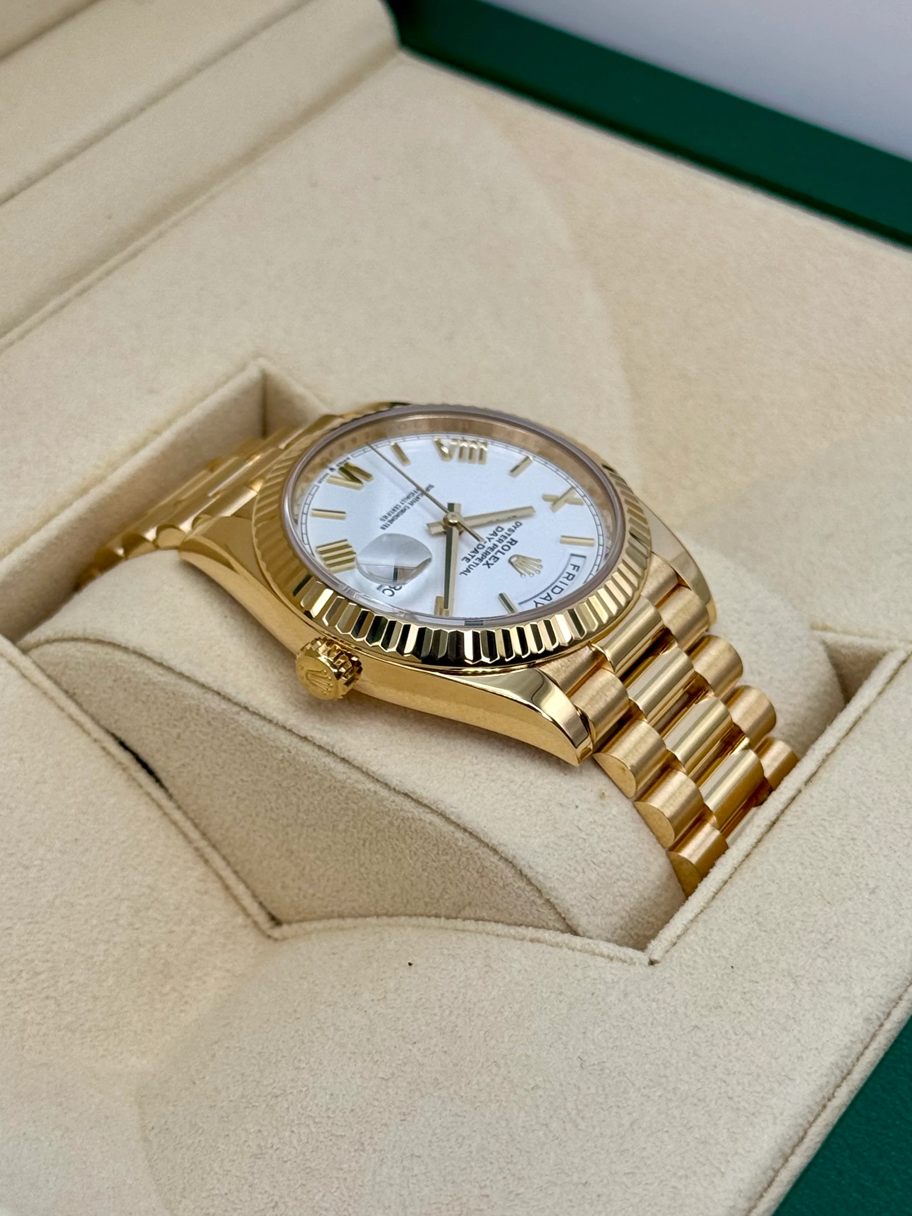 2022 Rolex Day-Date 40mm 228238 Presidential White Dial - Image 8