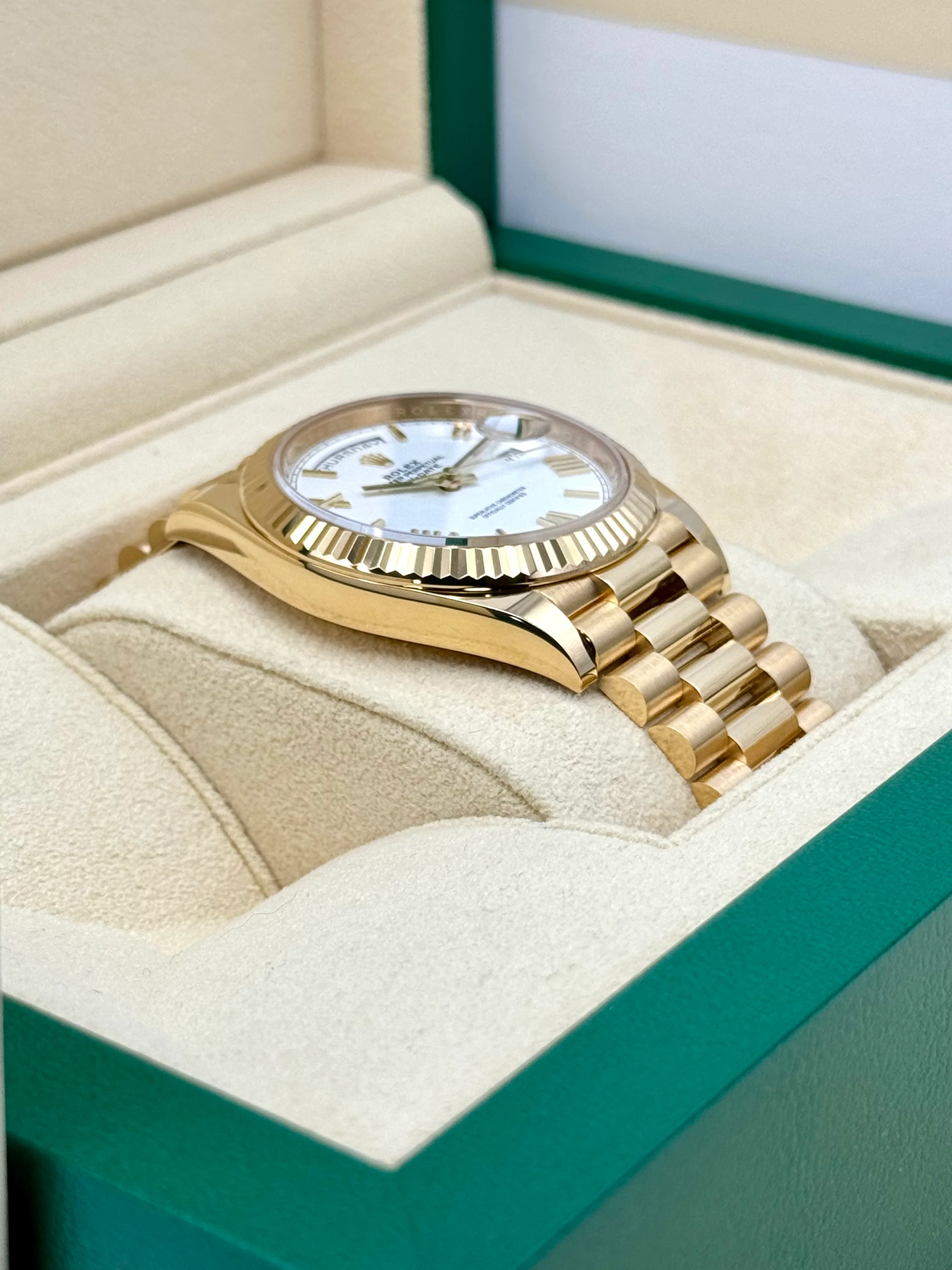 2022 Rolex Day-Date 40mm 228238 Presidential White Dial - Image 6