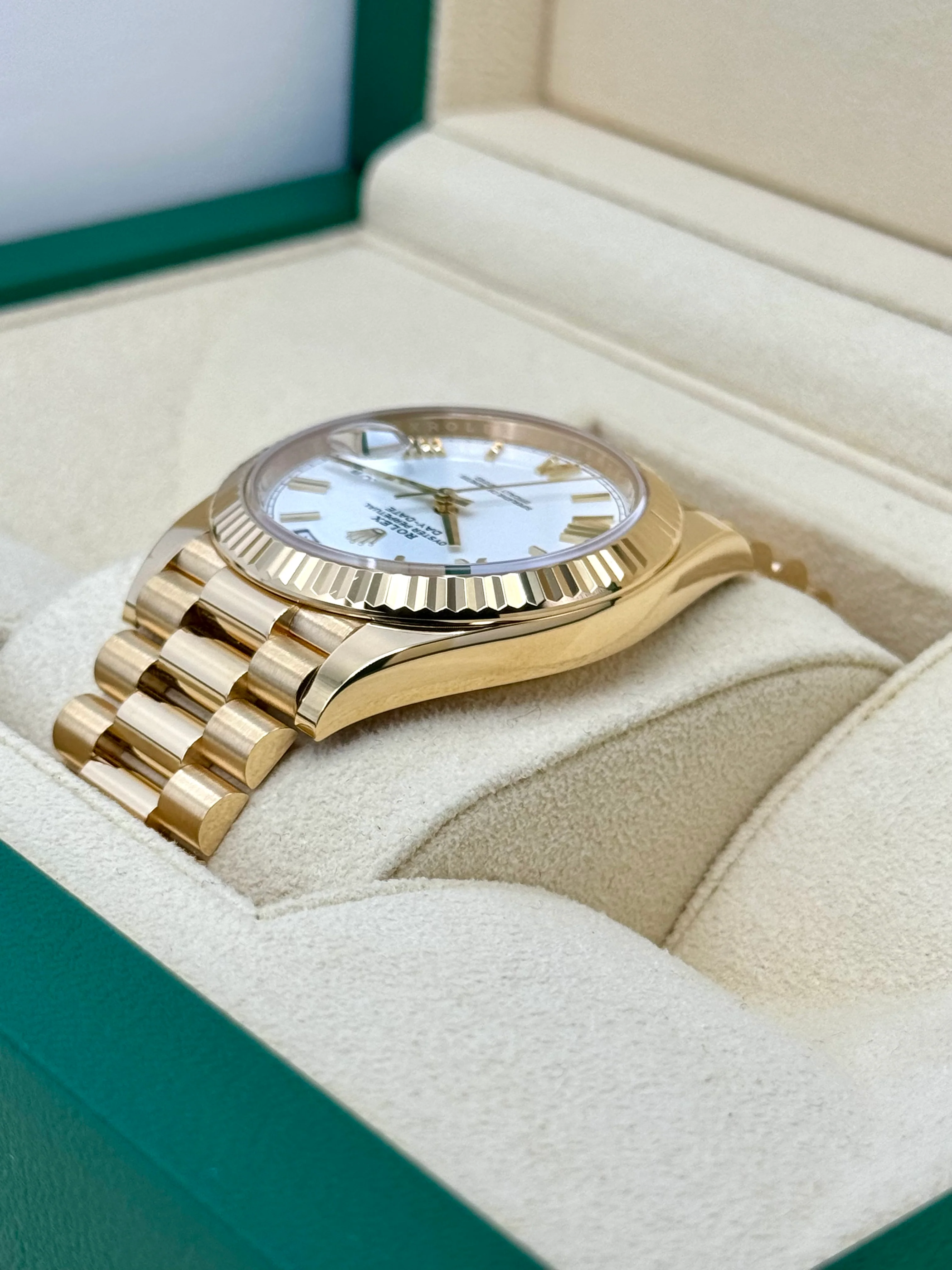 2022 Rolex Day-Date 40mm 228238 Presidential White Dial - Image 7