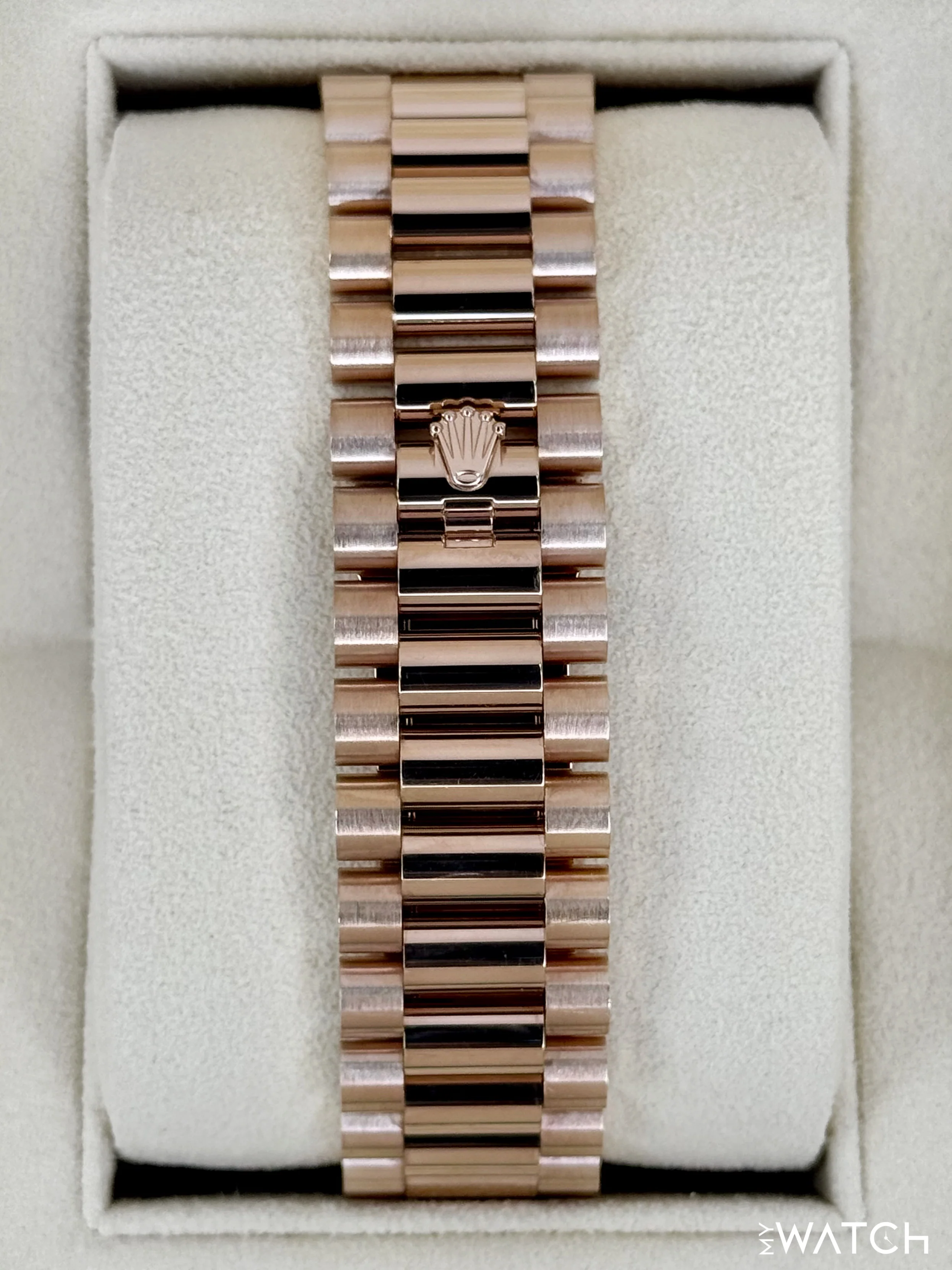 2022 Rolex Day-Date 40mm 228345RBR Rose Gold Chocolate Diamond Dial (STICKERED) - Image 2