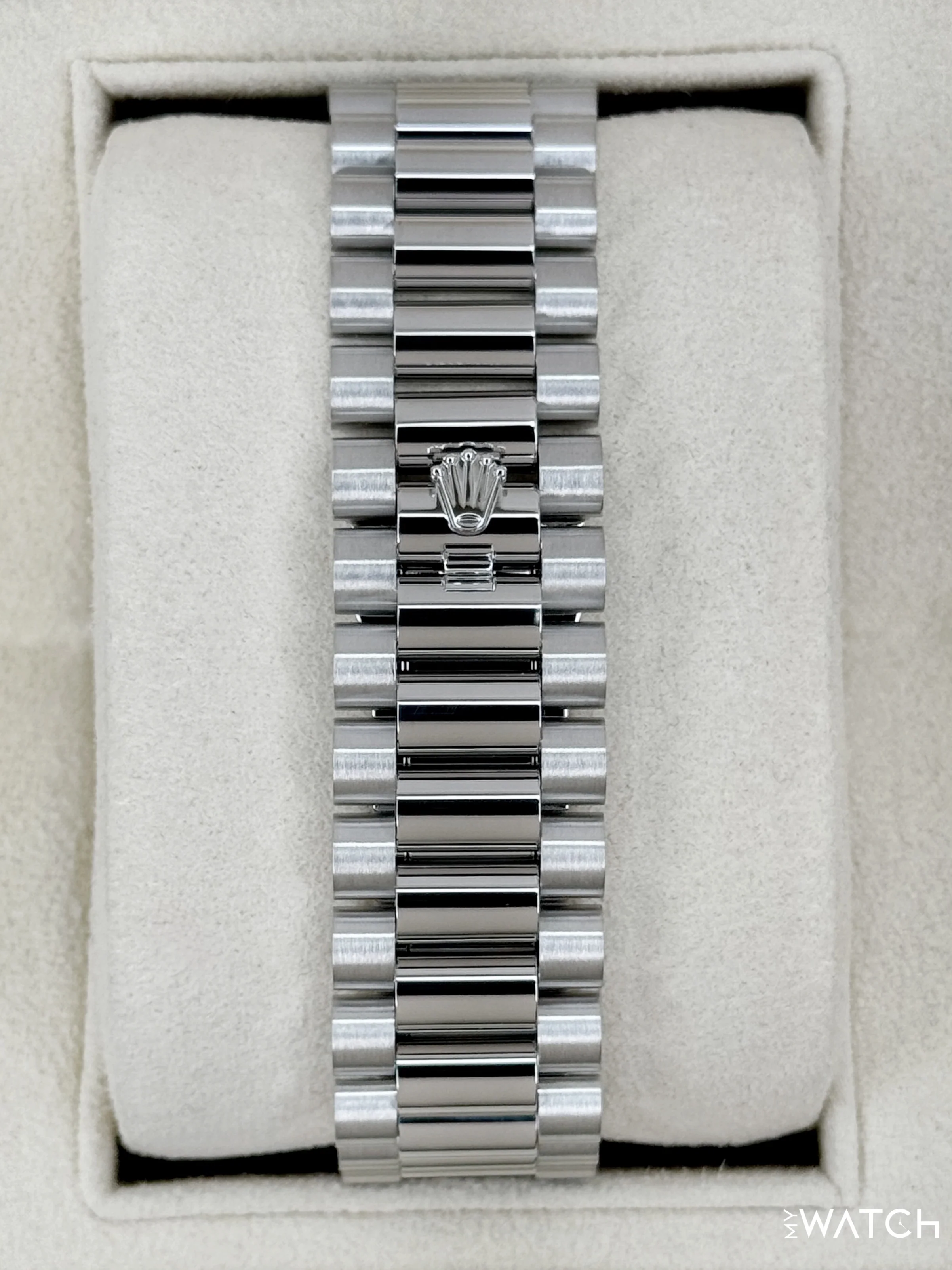 2022 Rolex Day-Date 40mm 228396TBR Ice Blue Diamond Baguette Dial - Image 2