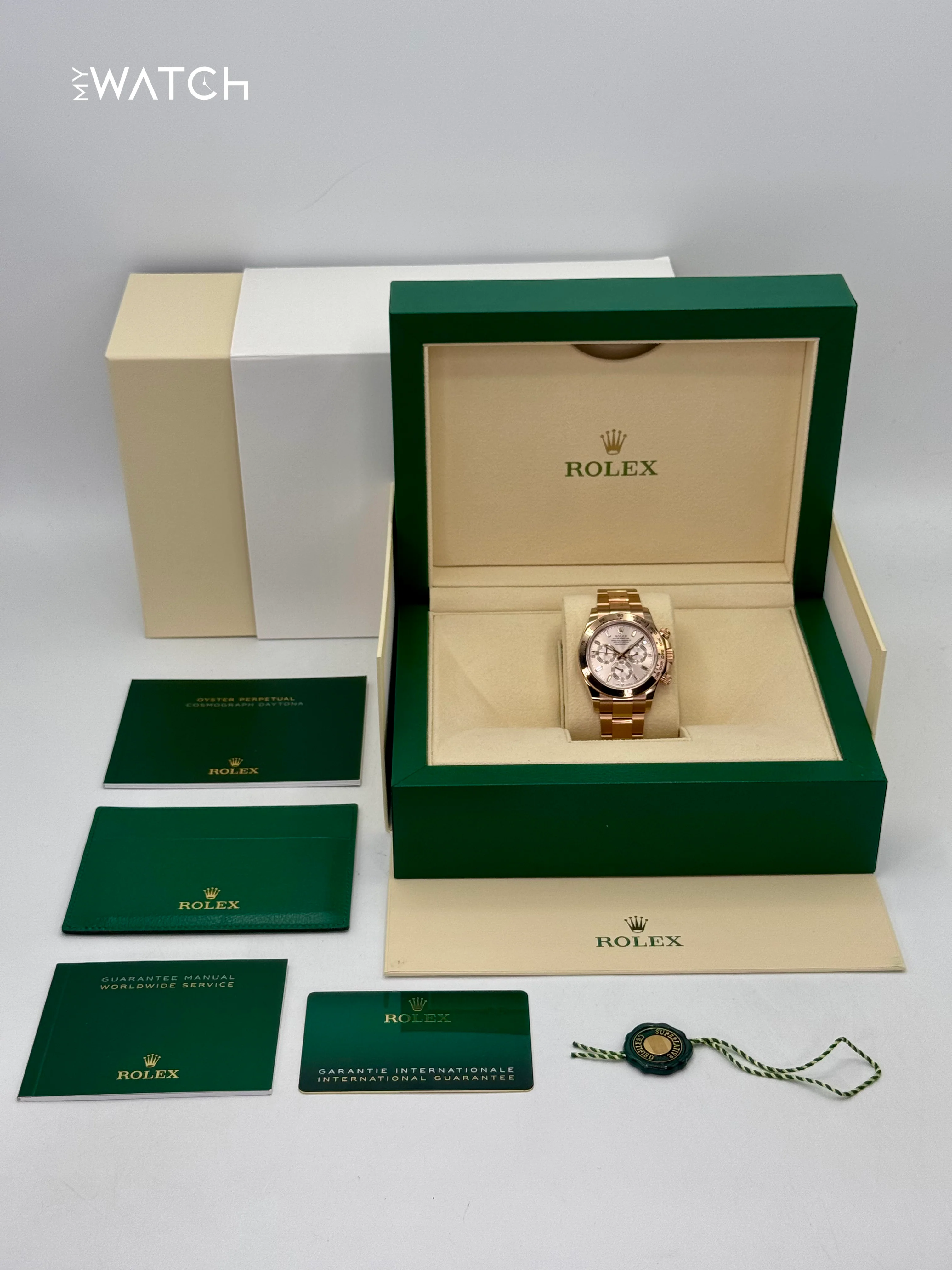 2022 Rolex Daytona 40mm 116505 Rose Gold Sundust Diamond Baguette Dial - Image 10