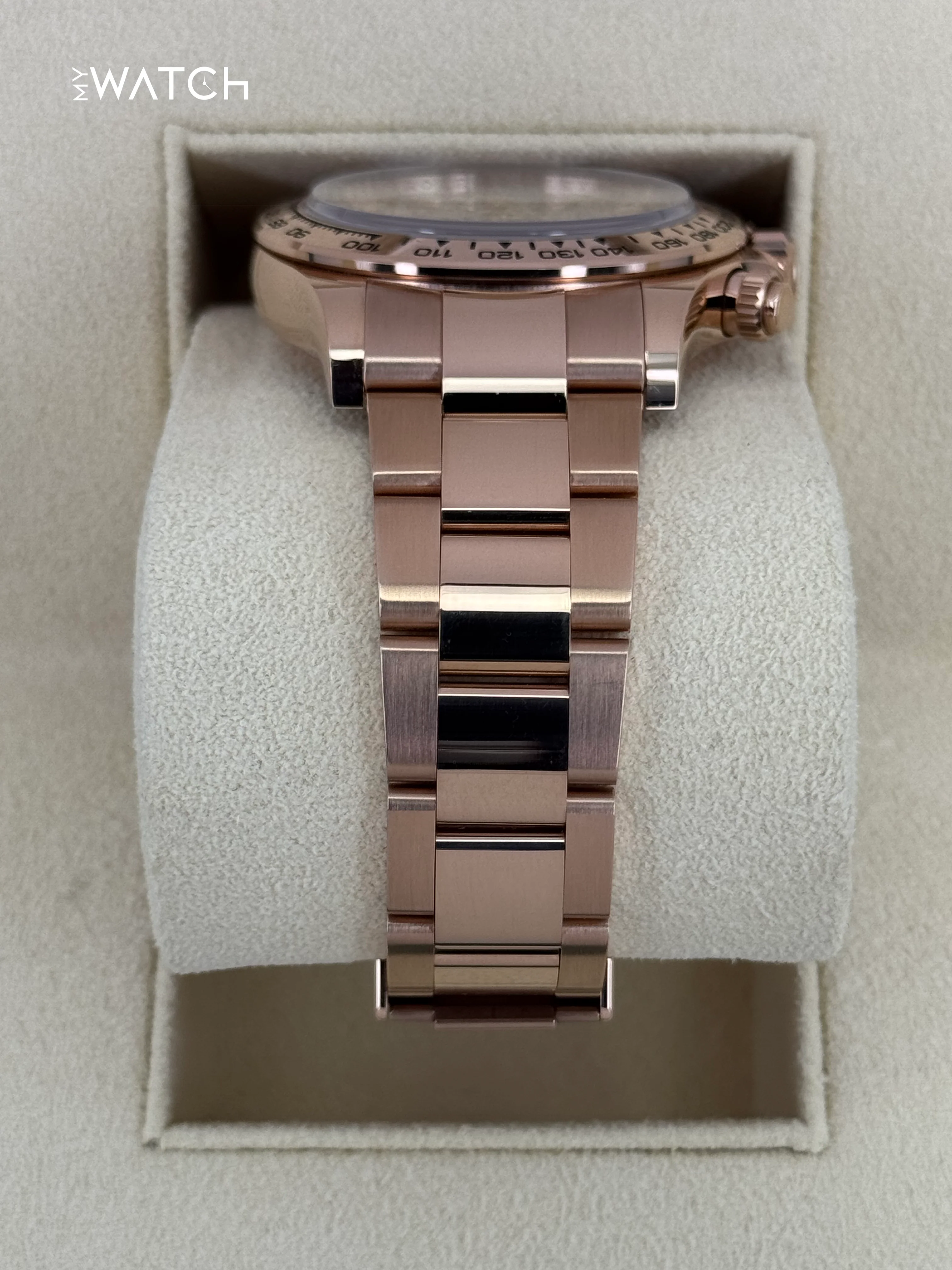 2022 Rolex Daytona 40mm 116505 Rose Gold Sundust Diamond Baguette Dial - Image 3