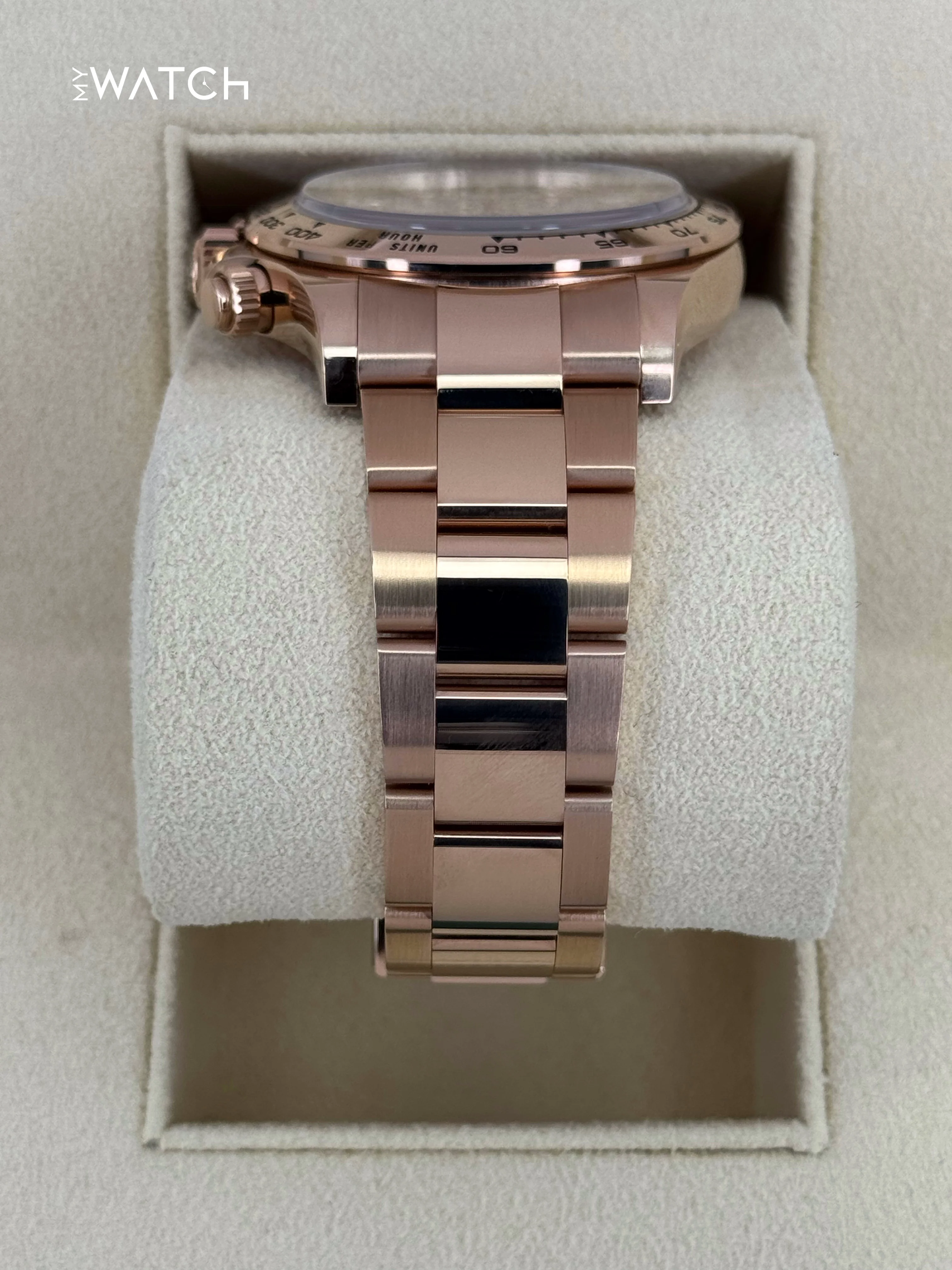 2022 Rolex Daytona 40mm 116505 Rose Gold Sundust Diamond Baguette Dial - Image 4
