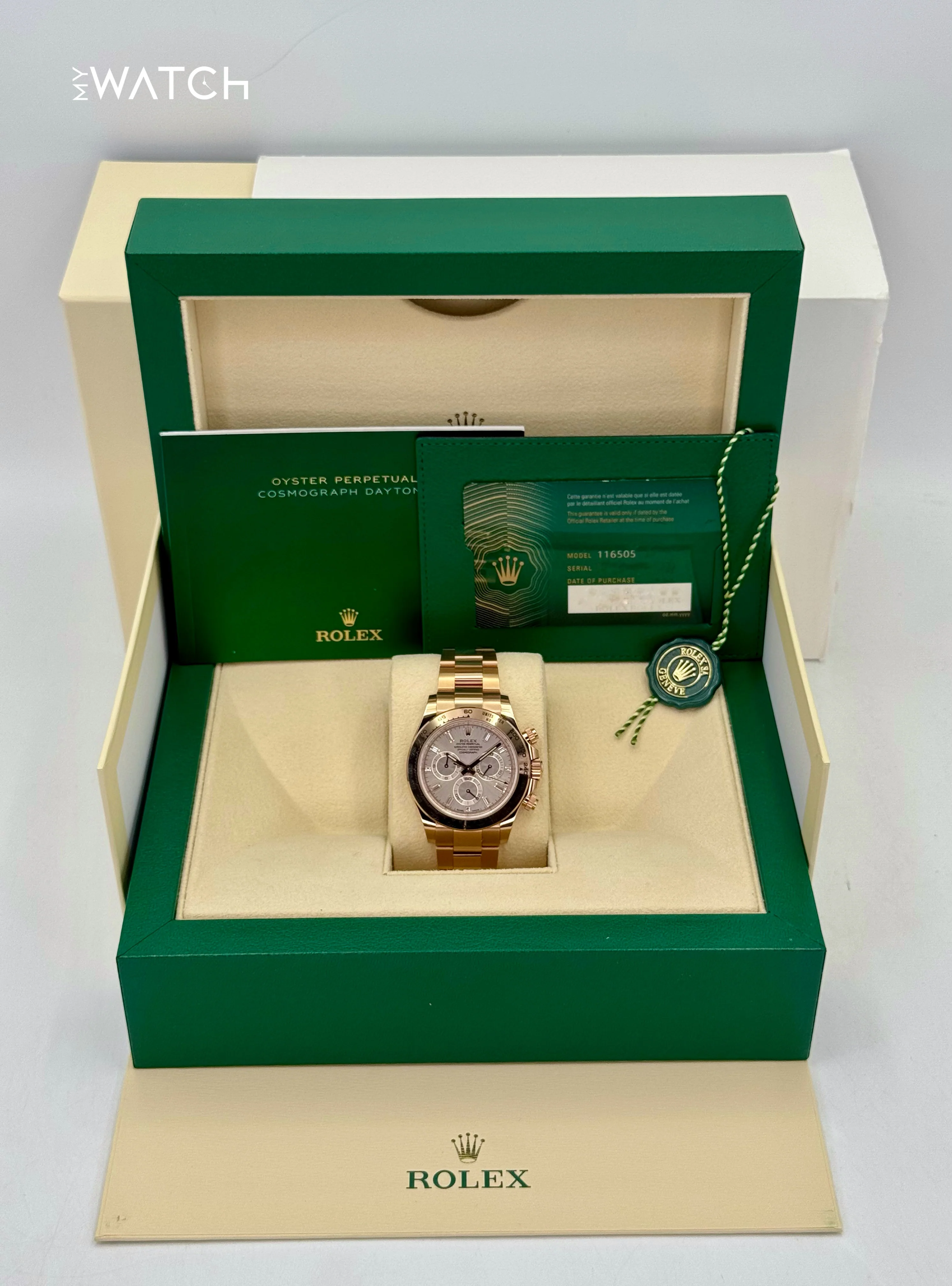 2022 Rolex Daytona 40mm 116505 Rose Gold Sundust Diamond Baguette Dial - Image 9
