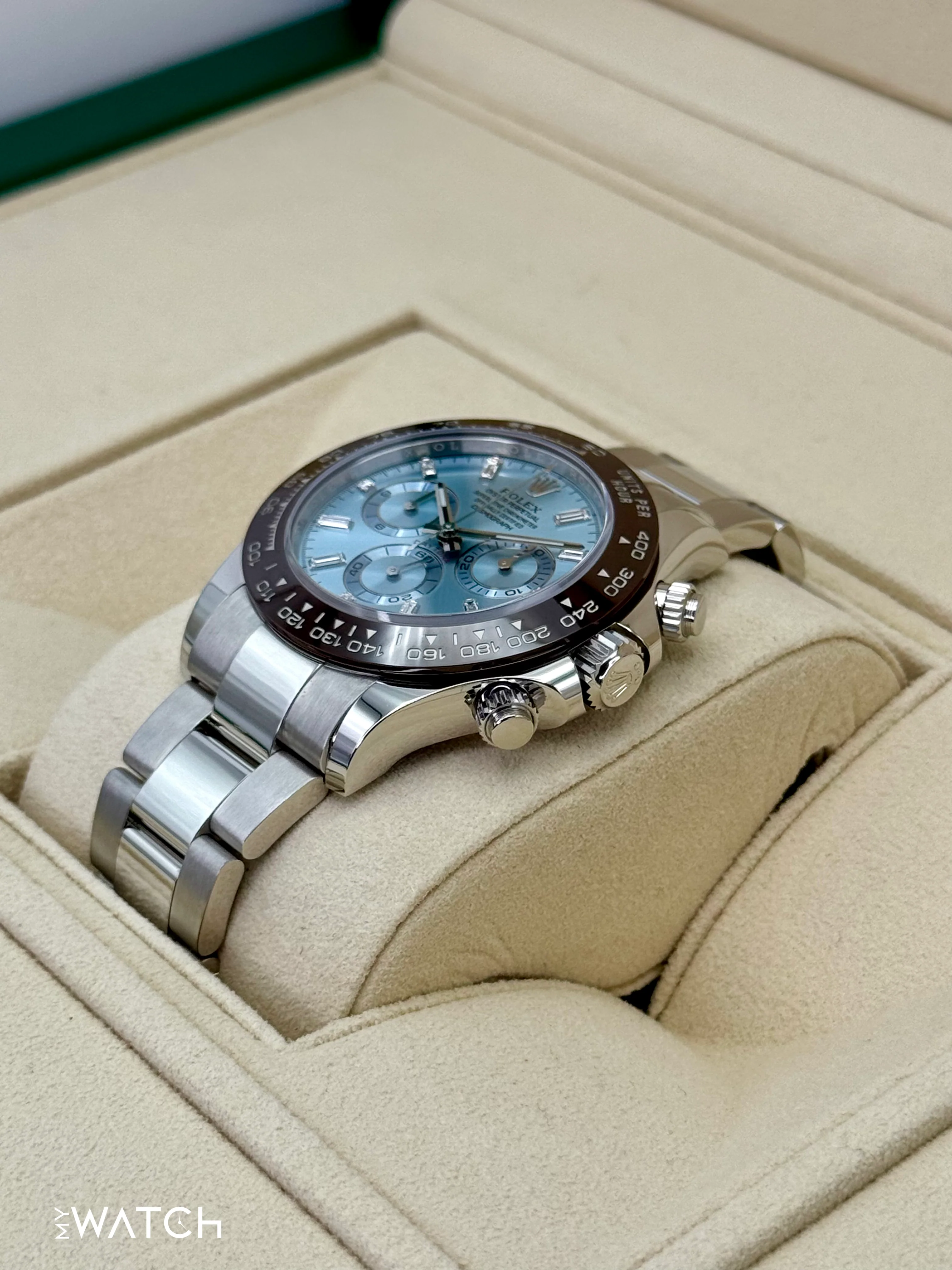 2022 Rolex Daytona 40mm 116506 Platinum Ice Blue Diamond Baguette Dial - Image 5